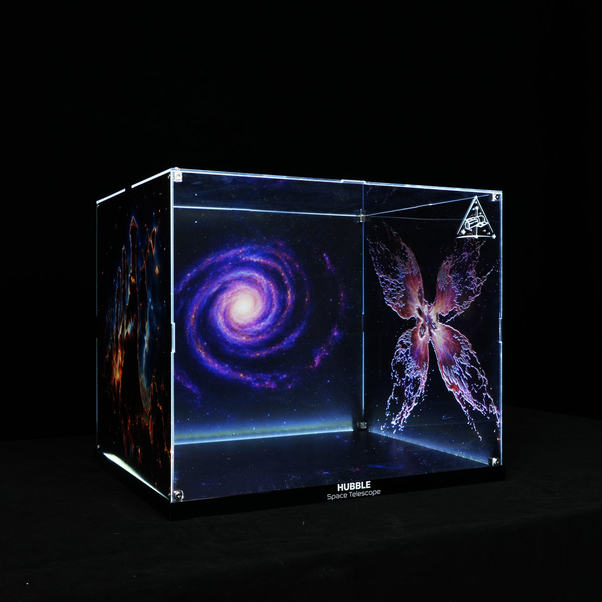 LED Light Acrylic Display Case for LEGO® Icons 11382 Hubble Space Telescope (LEGO® Set Not Included).