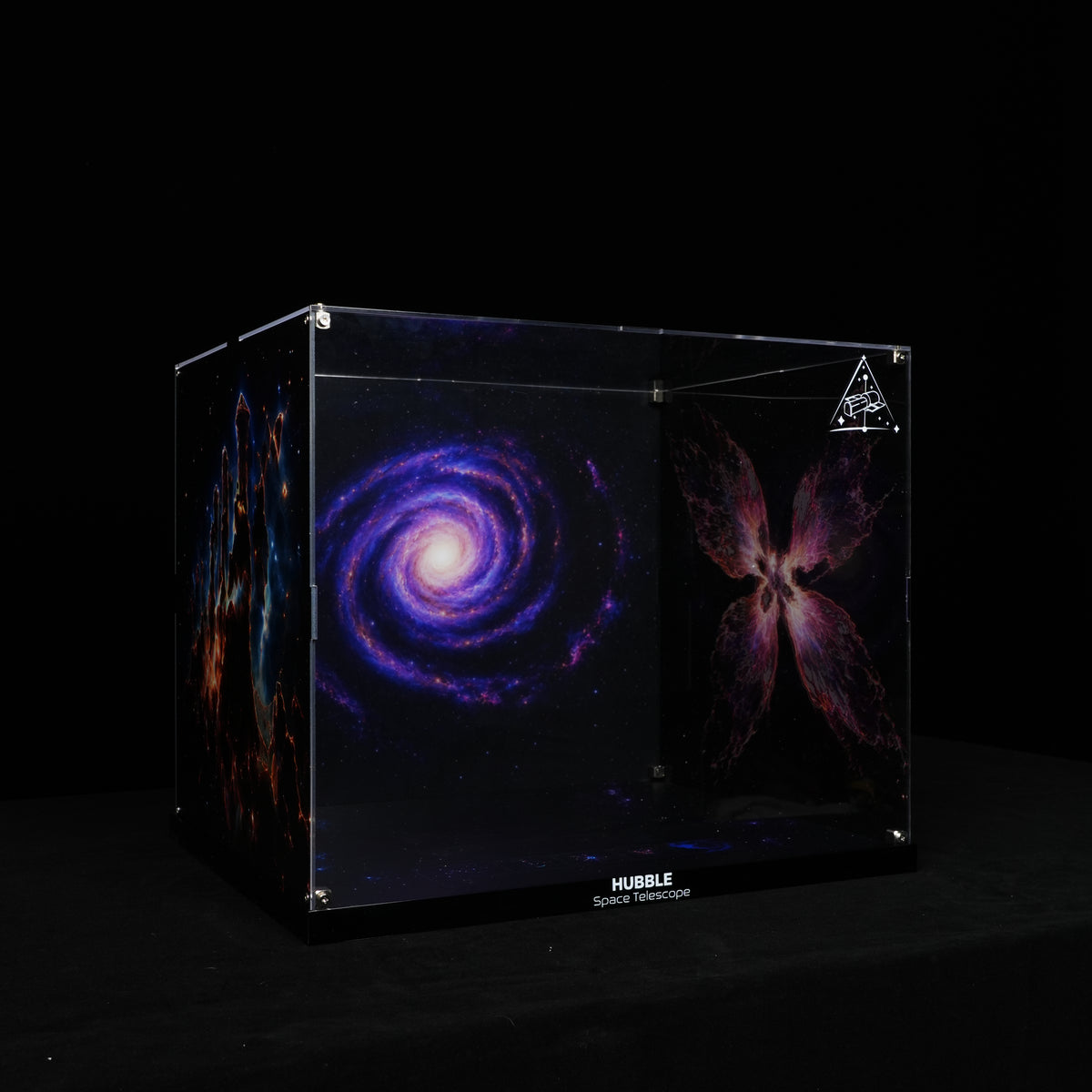 LED Light Acrylic Display Case for LEGO® Icons 11382 Hubble Space Telescope (LEGO® Set Not Included).