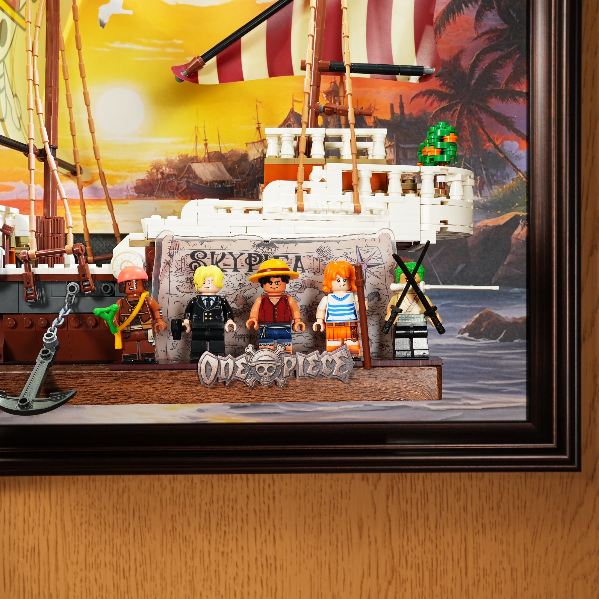 LED Light Display Wall Mount for LEGO® One Piece 75639 The Going Merry Pirate Ship (LEGO® Set NOT Include)