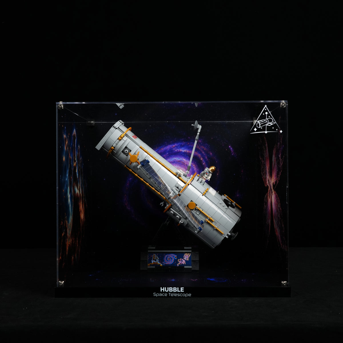 LED Light Acrylic Display Case for LEGO® Icons 11382 Hubble Space Telescope (LEGO® Set Not Included).