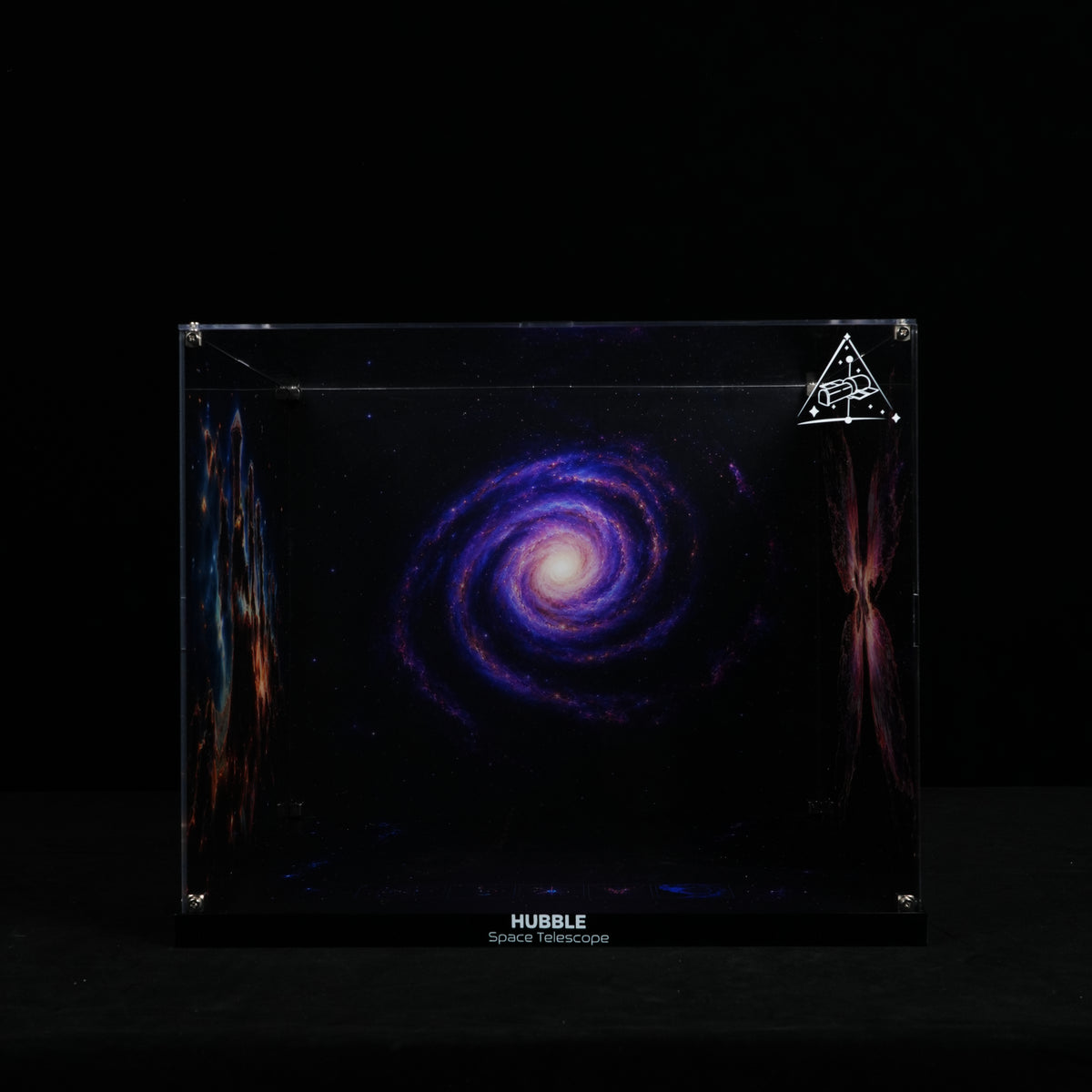 LED Light Acrylic Display Case for LEGO® Icons 11382 Hubble Space Telescope (LEGO® Set Not Included).