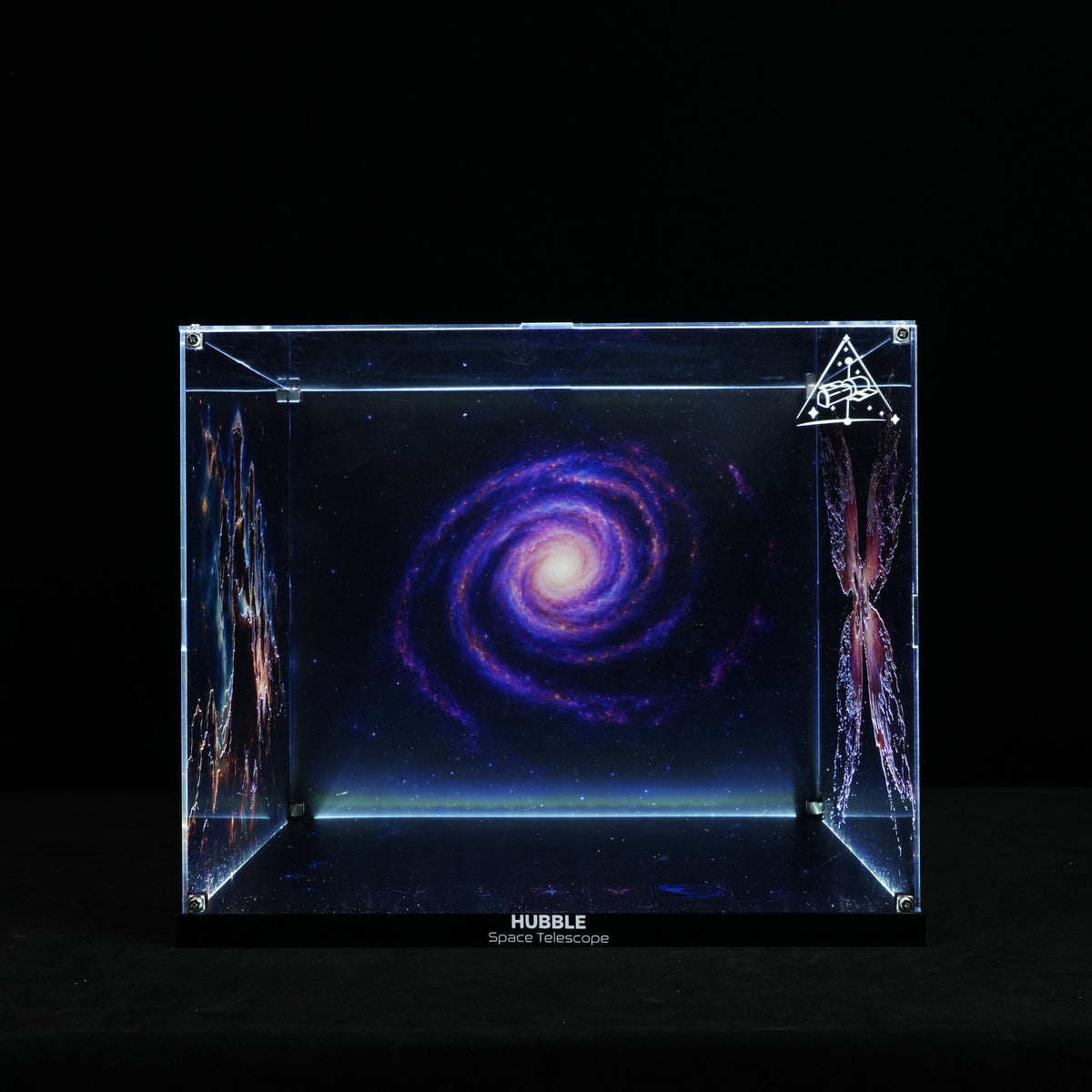 LED Light Acrylic Display Case for LEGO® Icons 11382 Hubble Space Telescope (LEGO® Set Not Included).