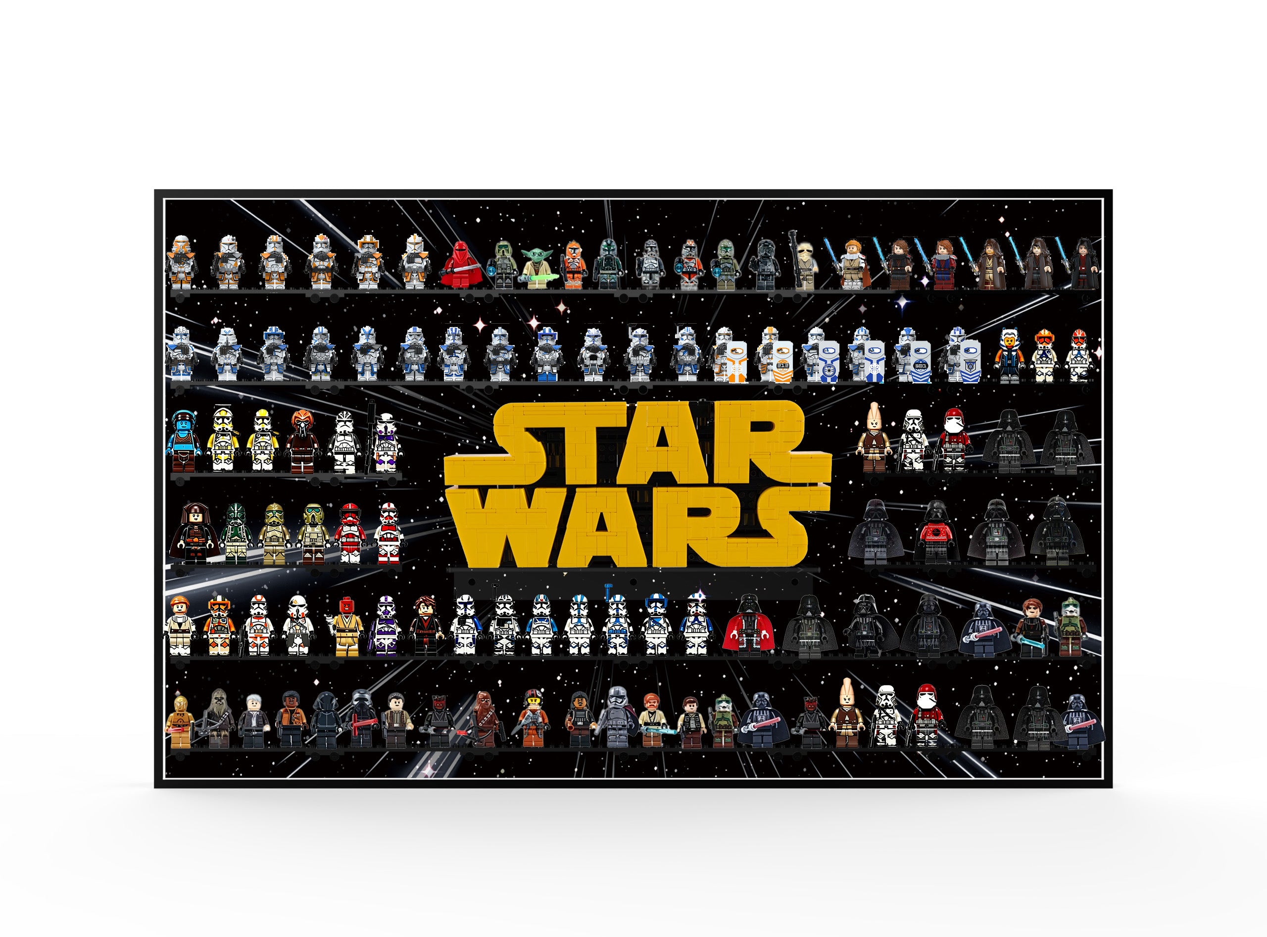 Display Wall Mount for LEGO® Star Wars™ Minifigures (LEGO® Set NOT Include)