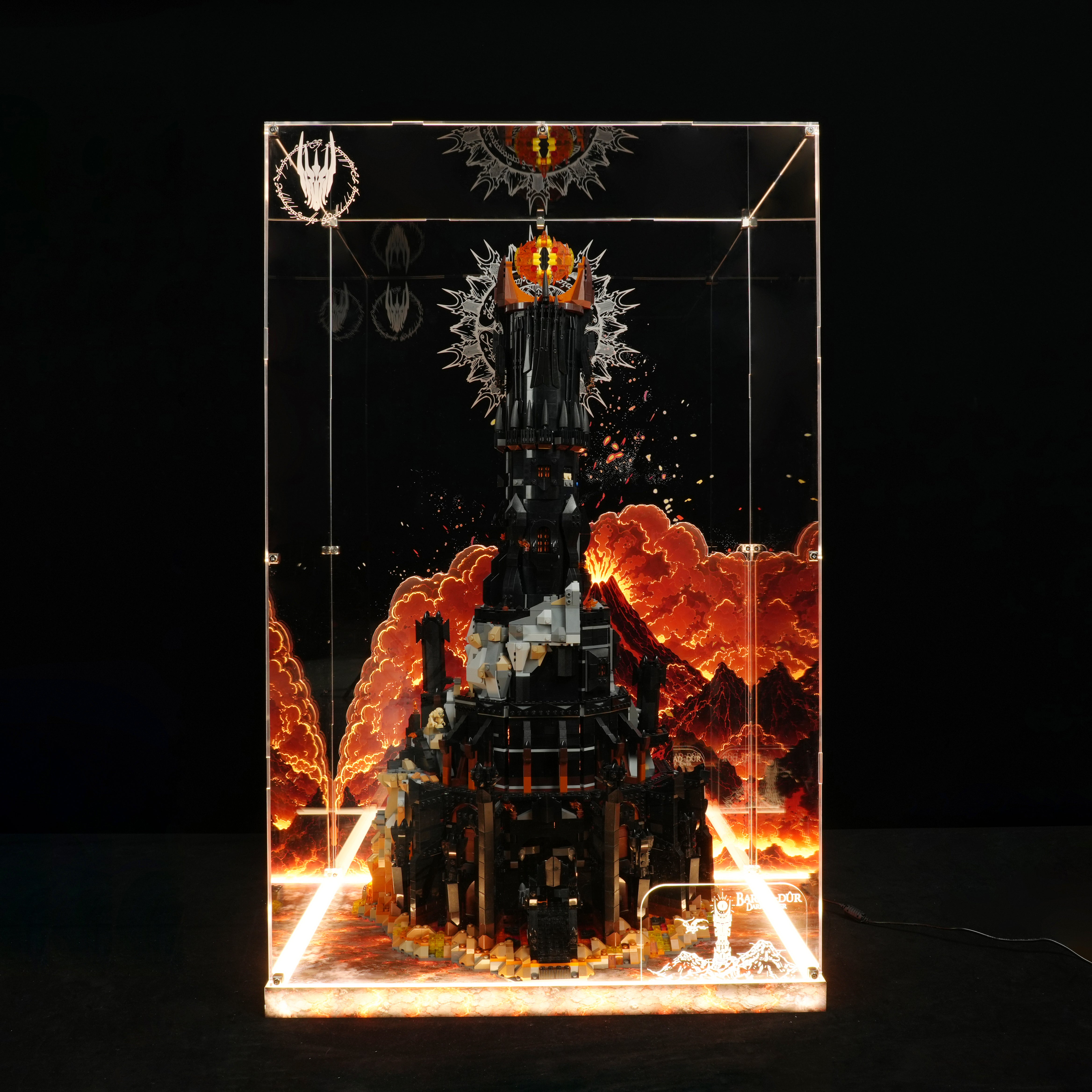 LED Light Acrylic Display Case for LEGO® Icons 10333 (LEGO® Set Not Included).
