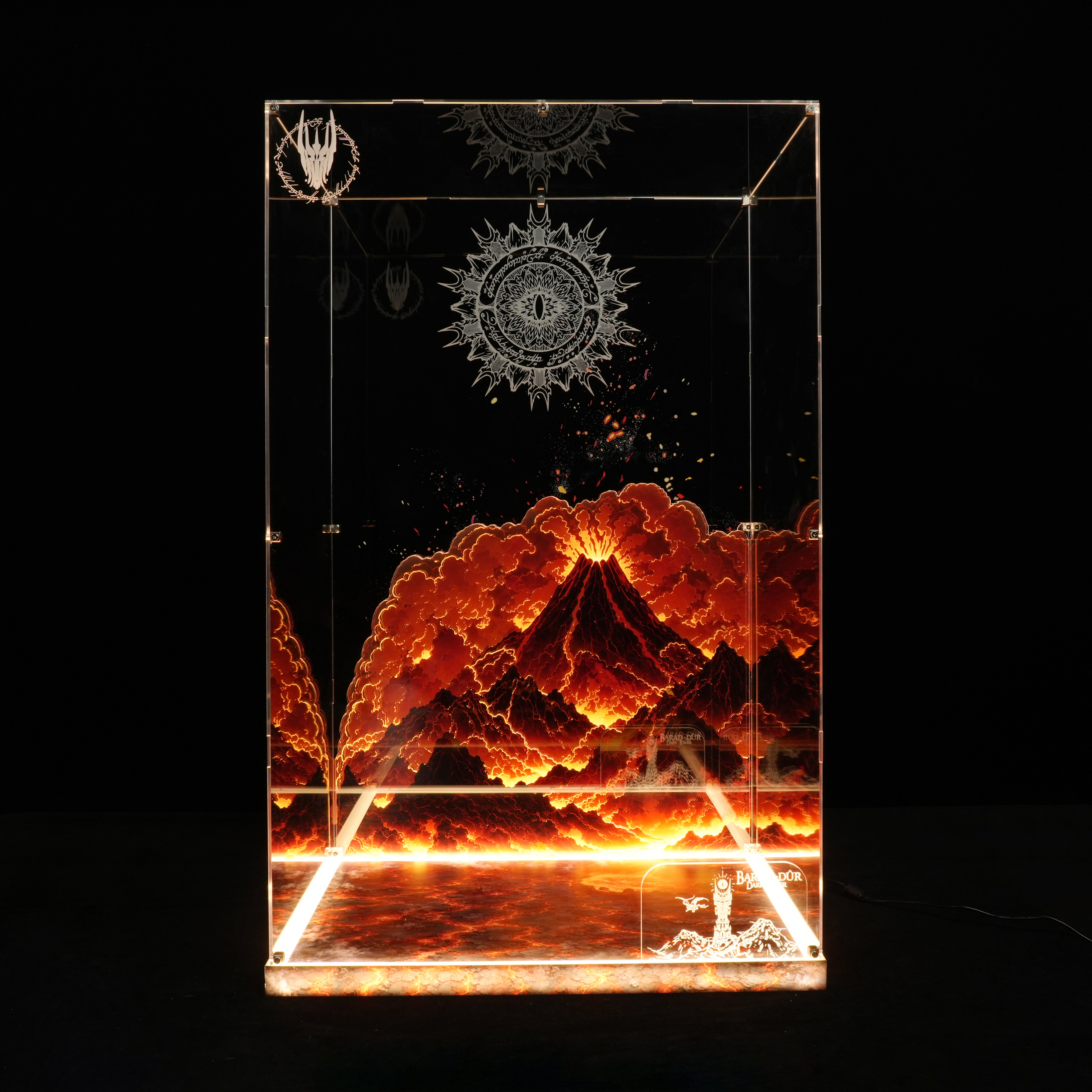 LED Light Acrylic Display Case for LEGO® Icons 10333 (LEGO® Set Not Included).