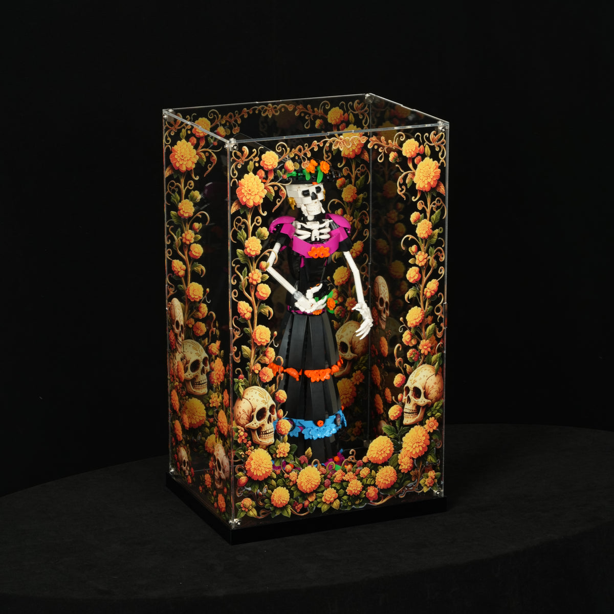 LED Light Acrylic Display Case for LEGO® Ideas 21372 La Catrina (LEGO® Set Not Included)