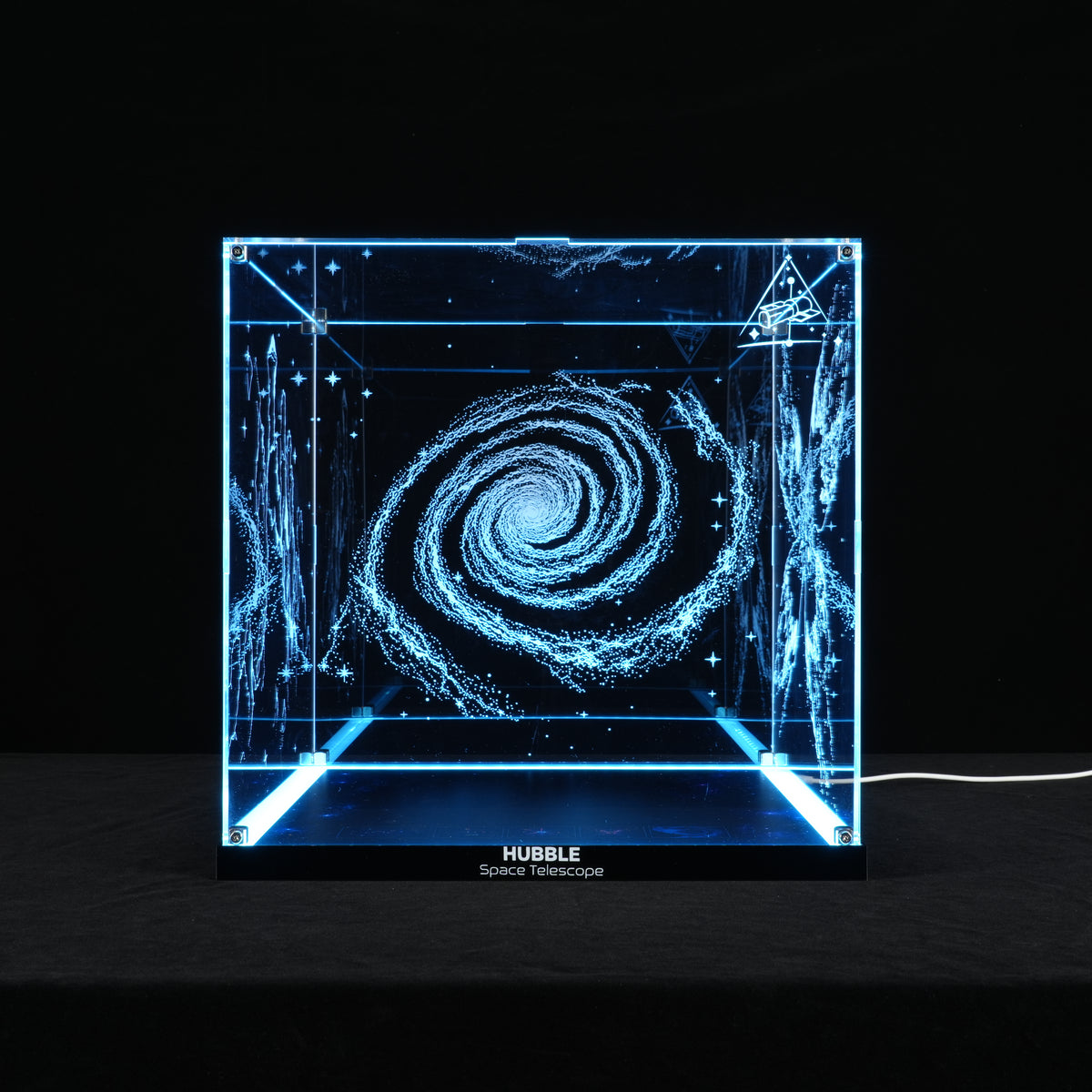 LED Light Acrylic Display Case for LEGO® Icons 11382 Hubble Space Telescope (LEGO® Set Not Included).