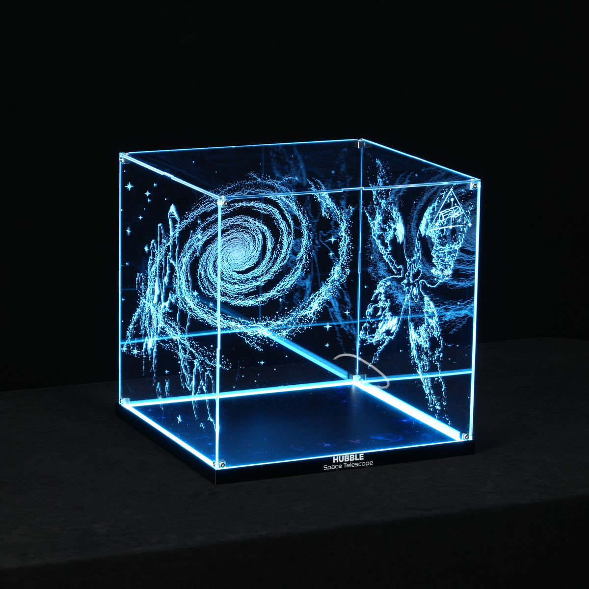 LED Light Acrylic Display Case for LEGO® Icons 11382 Hubble Space Telescope (LEGO® Set Not Included).