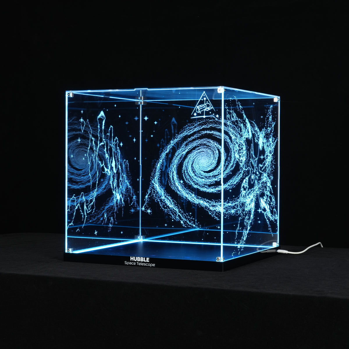 LED Light Acrylic Display Case for LEGO® Icons 11382 Hubble Space Telescope (LEGO® Set Not Included).