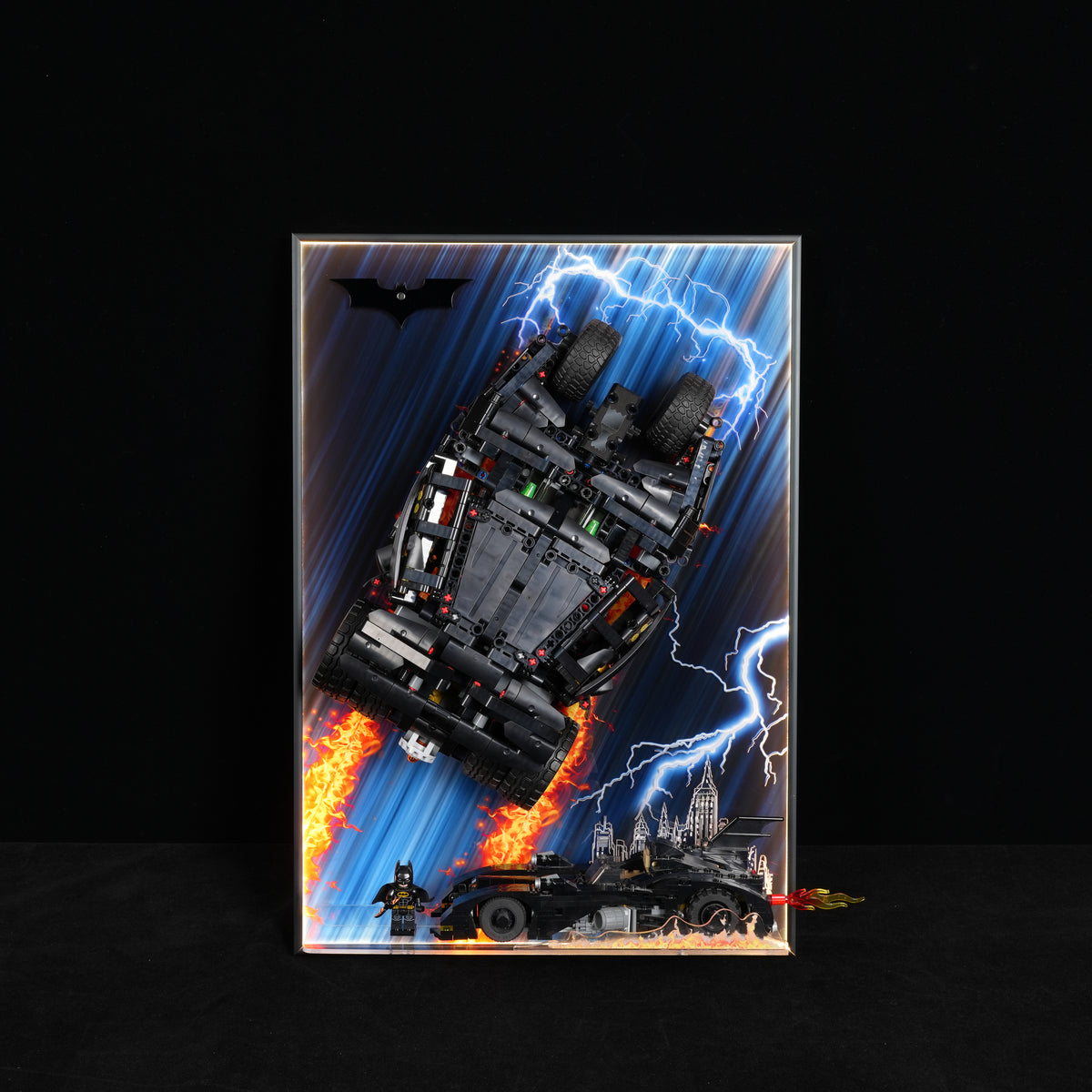 LED Display Wall Mount for LEGO® Batman™ 42239/76332 Batmobile™ Tumbler (LEGO® Set NOT Included)