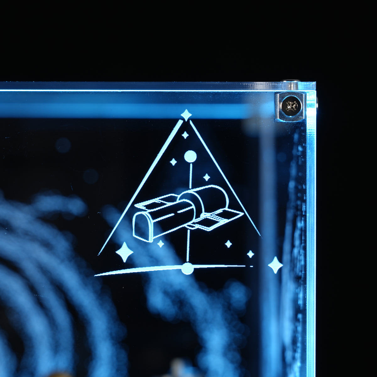 LED Light Acrylic Display Case for LEGO® Icons 11382 Hubble Space Telescope (LEGO® Set Not Included).