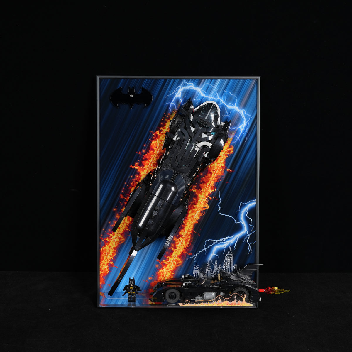 LED Display Wall Mount for LEGO® Batman™ 42239/76332 Batmobile™ Tumbler (LEGO® Set NOT Included)
