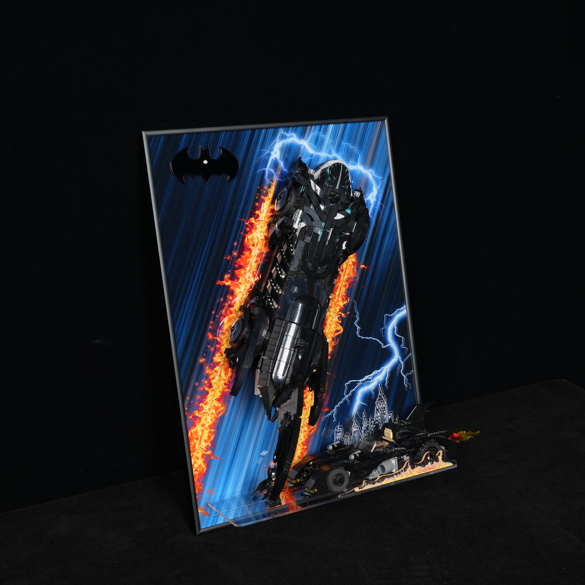 LED Display Wall Mount for LEGO® Batman™ 42239/76332 Batmobile™ Tumbler (LEGO® Set NOT Included)
