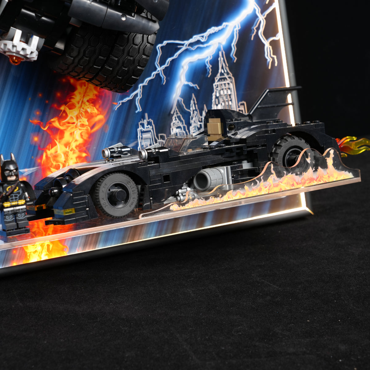 LED Display Wall Mount for LEGO® Batman™ 42239/76332 Batmobile™ Tumbler (LEGO® Set NOT Included)