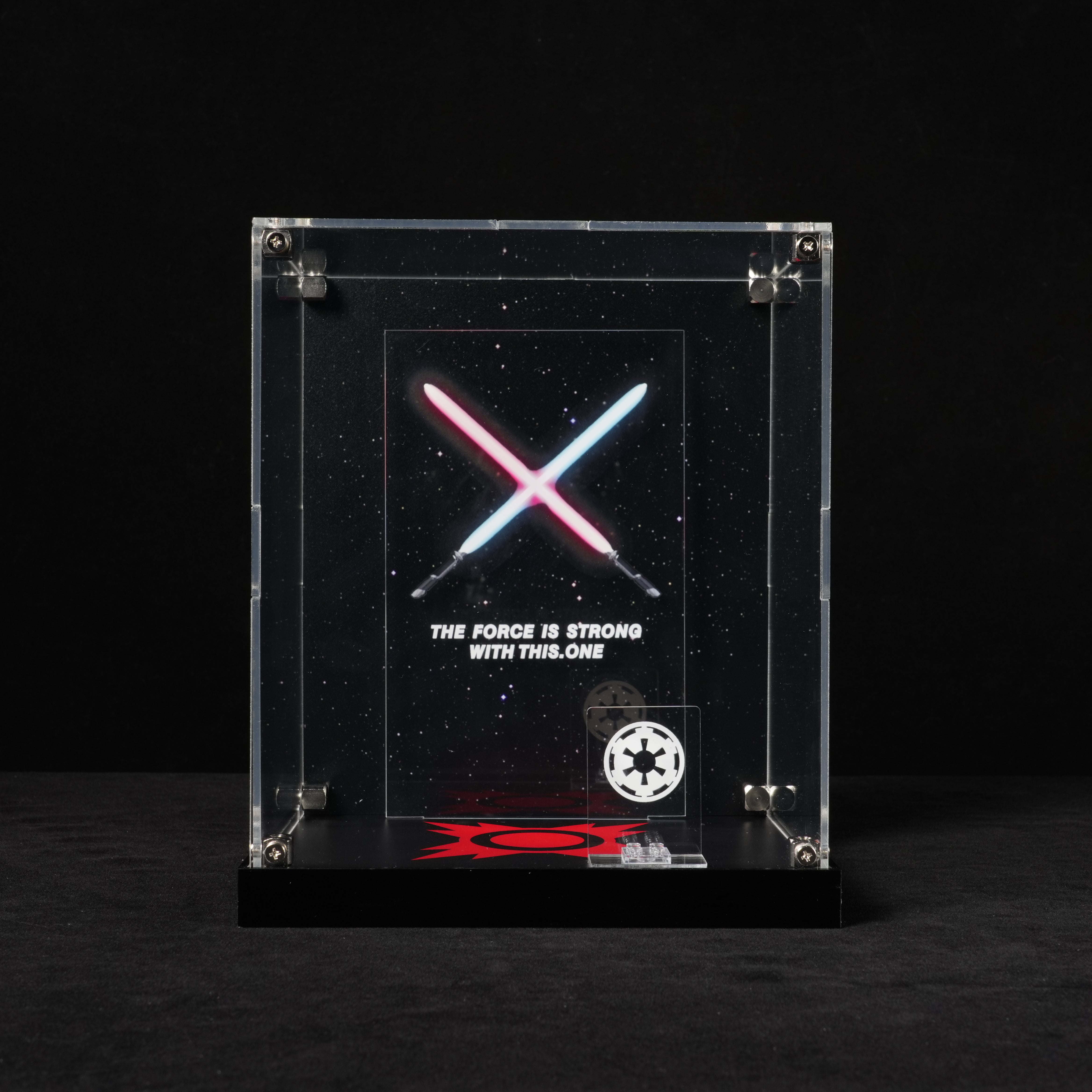 LED Light Acrylic Display Case for LEGO® Star Wars™ 75439 Darth Vader™ Bust (LEGO® Set NOT Include)