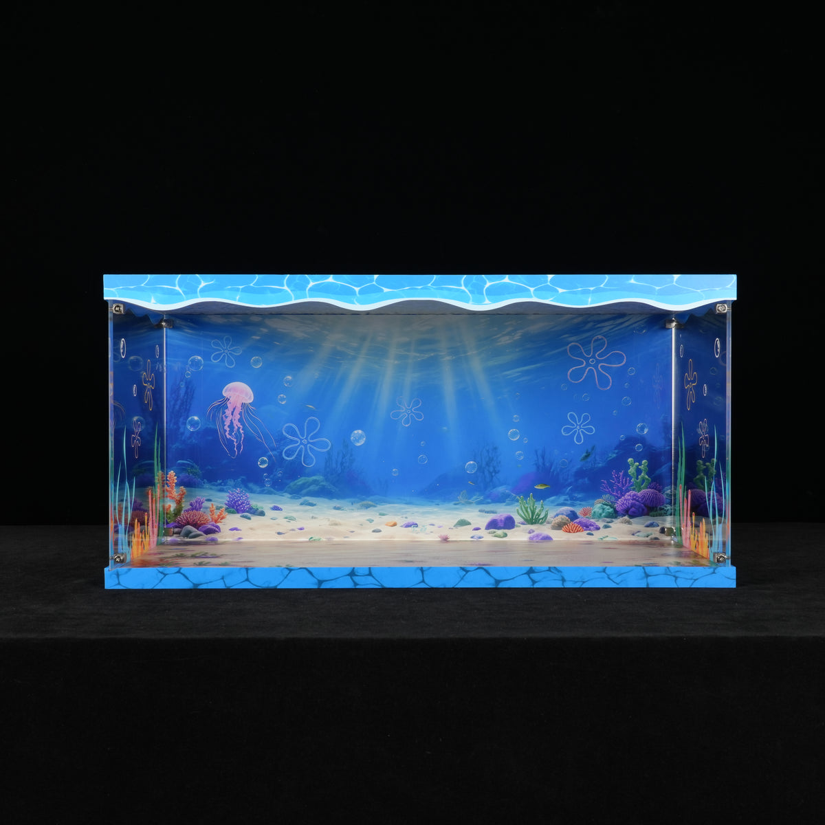LED Light Acrylic Display Case for LEGO® Icons 11386 SpongeBob SquarePants: Bikini Bottom (LEGO® Set Not Included).