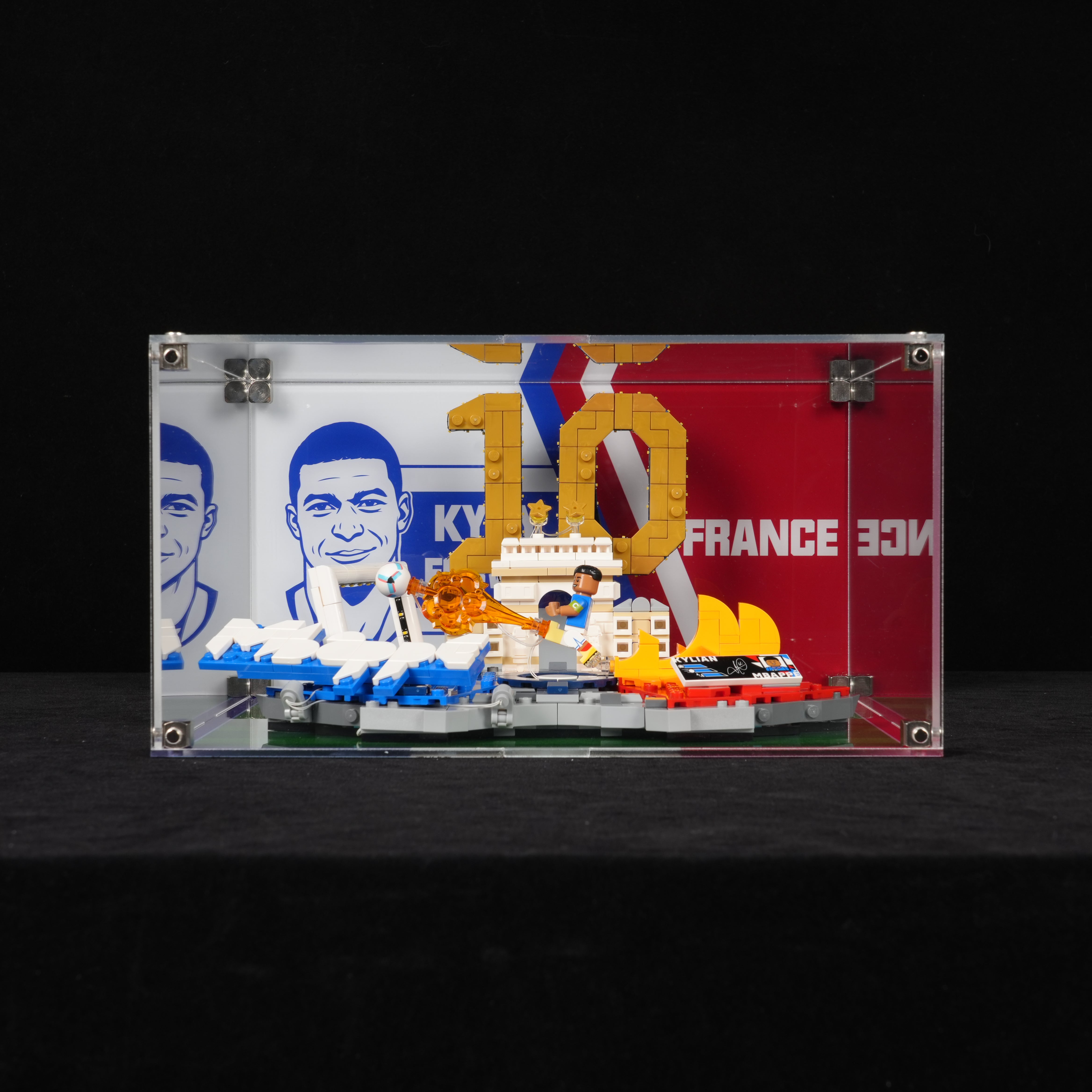 Acrylic Display Case for LEGO® Editions 43013 Kylian Mbappé – Football Highlights (LEGO® Set NOT Included)