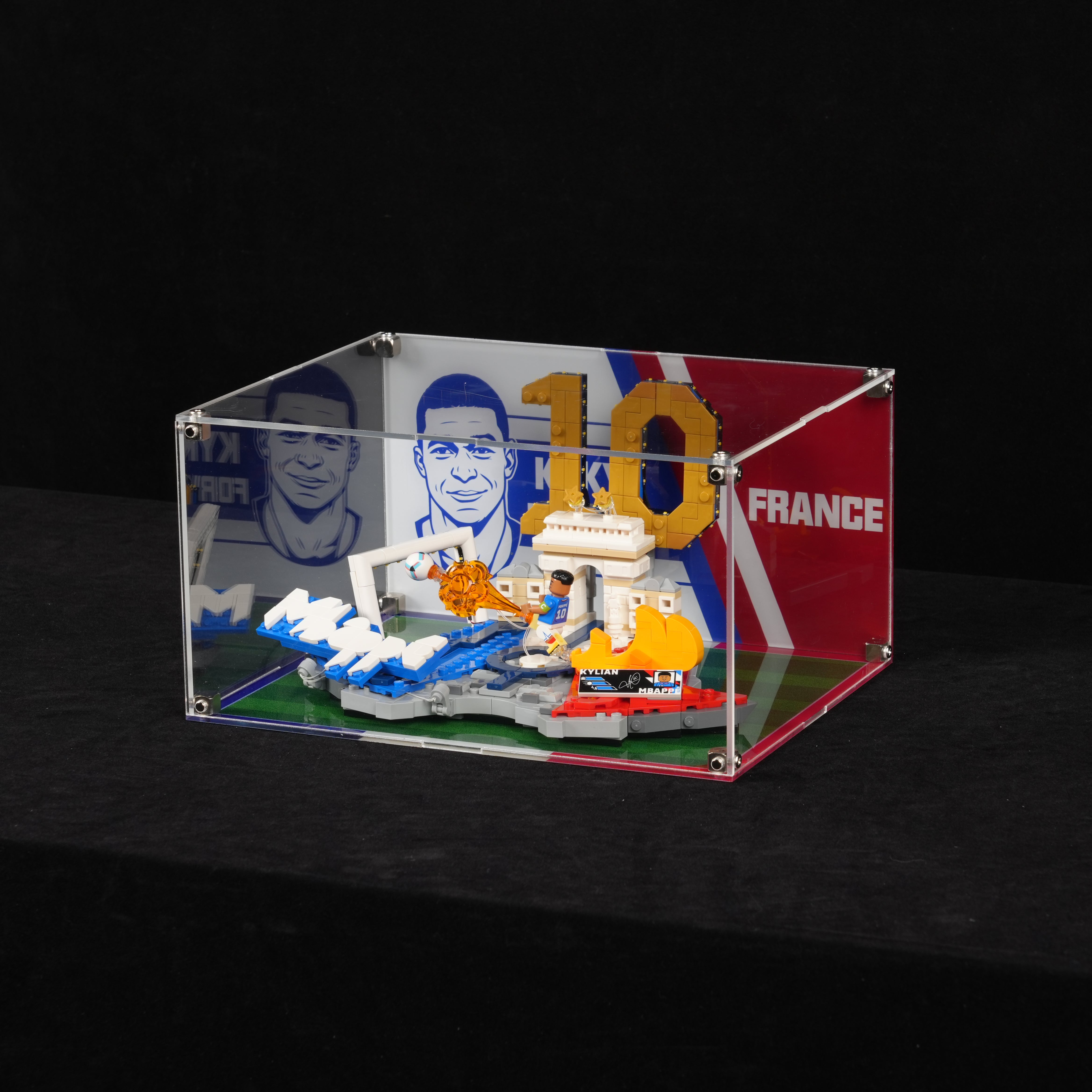 Acrylic Display Case for LEGO® Editions 43013 Kylian Mbappé – Football Highlights (LEGO® Set NOT Included)