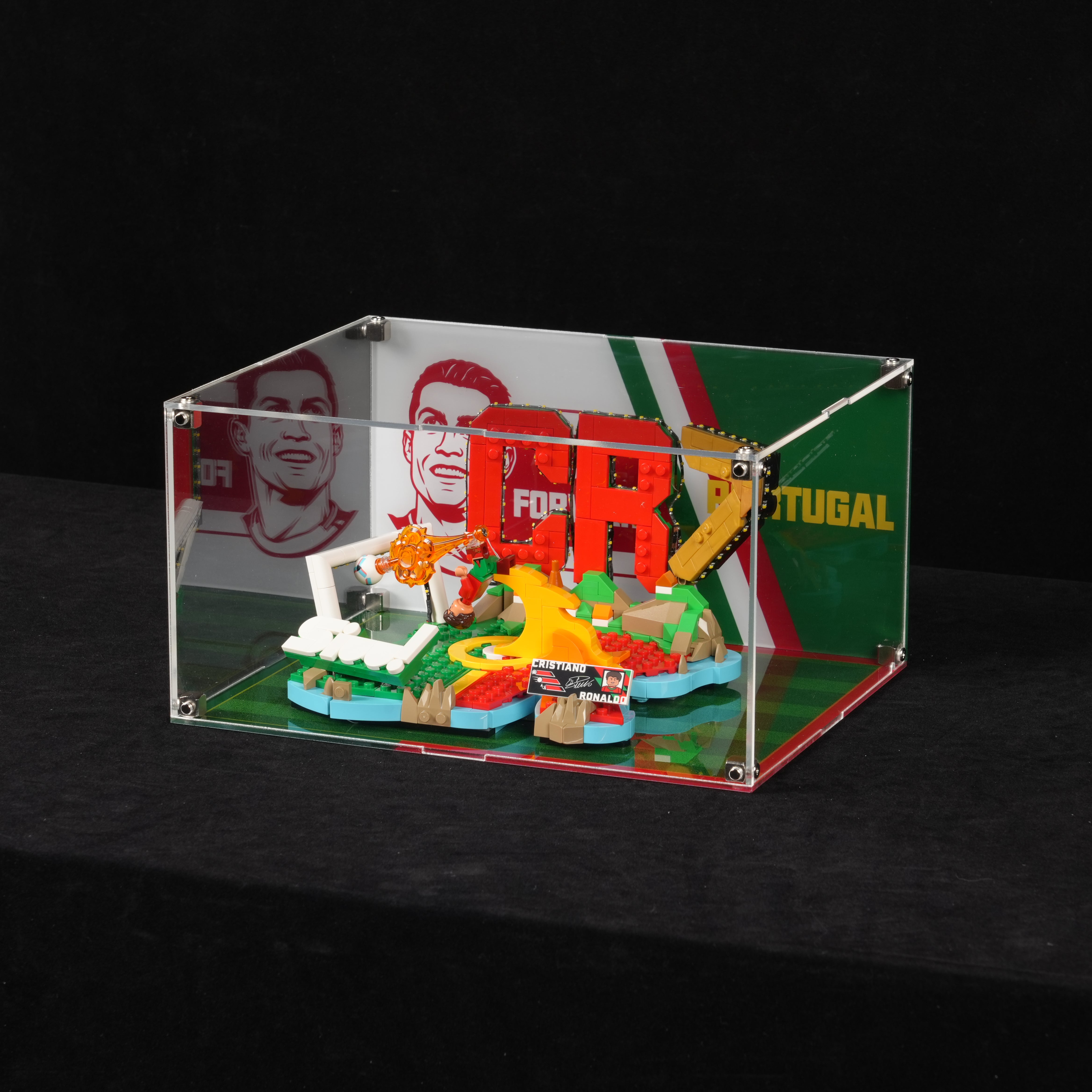 Acrylic Display Case for LEGO® Editions 43012 Cristiano Ronaldo – Football Highlights (LEGO® Set NOT Included)