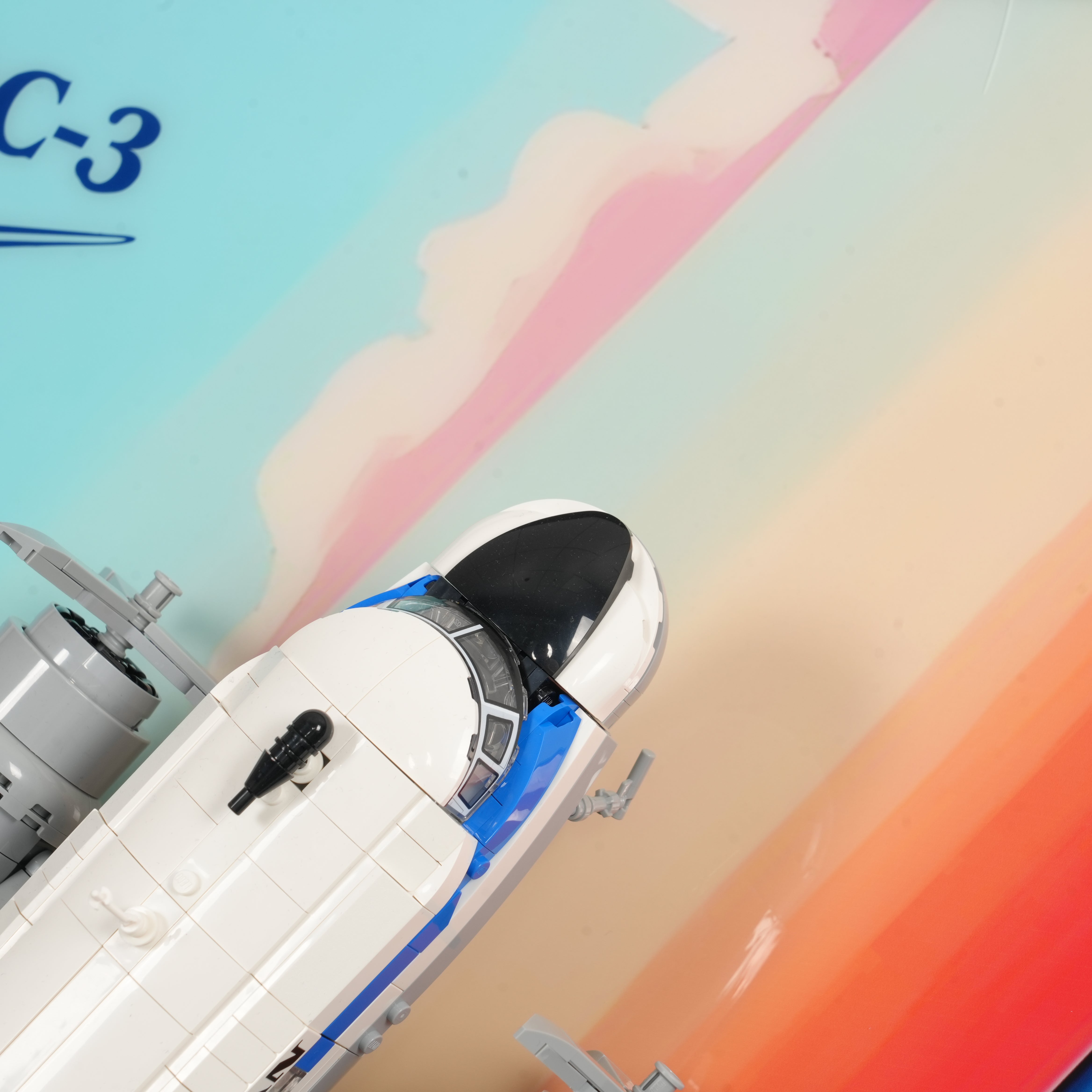 Acrylic Display Wall Mount for LEGO® Icons 11378 Douglas™ DC-3™ PAN AM® Airliner (LEGO® Set NOT Include)