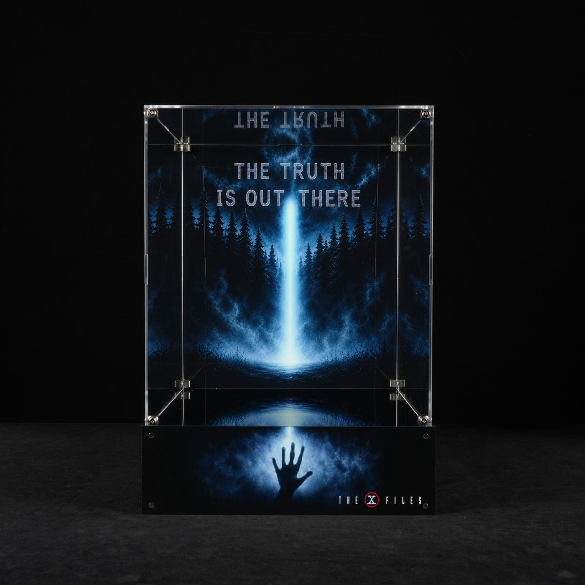 With Gift Item Space - Acrylic Display Case for LEGO® Ideas 21369 The X-Files (LEGO® Set Not Included)