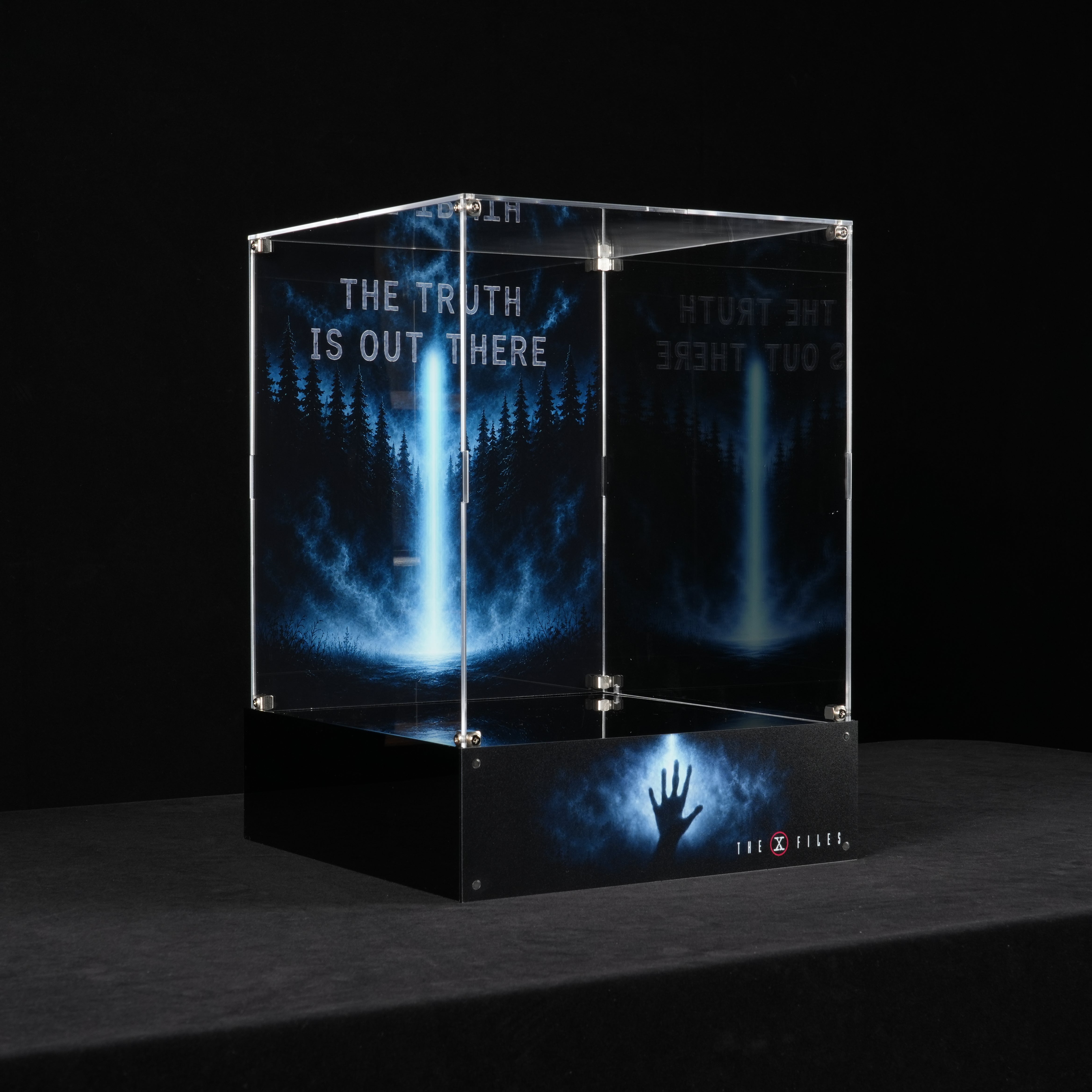 With Gift Item Space - Acrylic Display Case for LEGO® Ideas 21369 The X-Files (LEGO® Set Not Included)