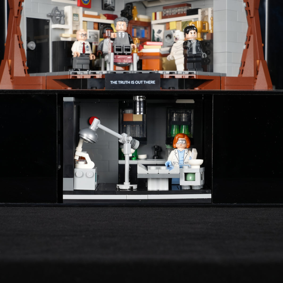 With Gift Item Space - Acrylic Display Case for LEGO® Ideas 21369 The X-Files (LEGO® Set Not Included)