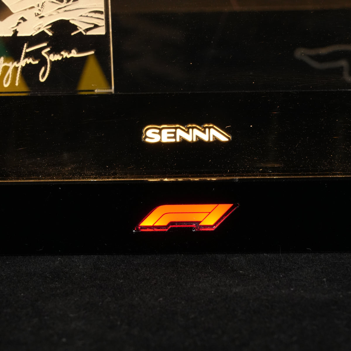 LED Light Acrylic Display Case for LEGO® Editions 43024 Ayrton Senna Helmet (LEGO® Set NOT Included)