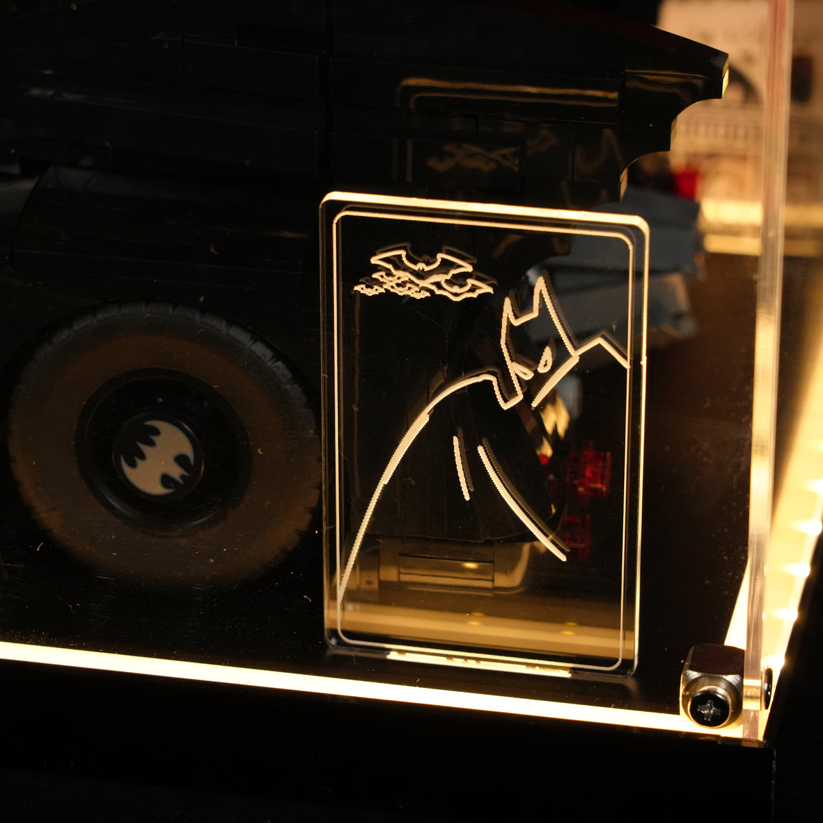 LED Light Acrylic Display Case for LEGO® Batman™ 76355 Batman Returns™ Batmobile™ (LEGO® Set NOT Include)
