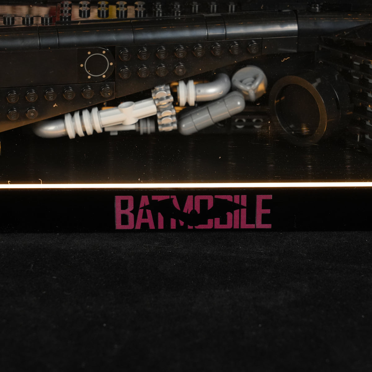 LED Light Acrylic Display Case for LEGO® Batman™ 76355 Batman Returns™ Batmobile™ (LEGO® Set NOT Include)