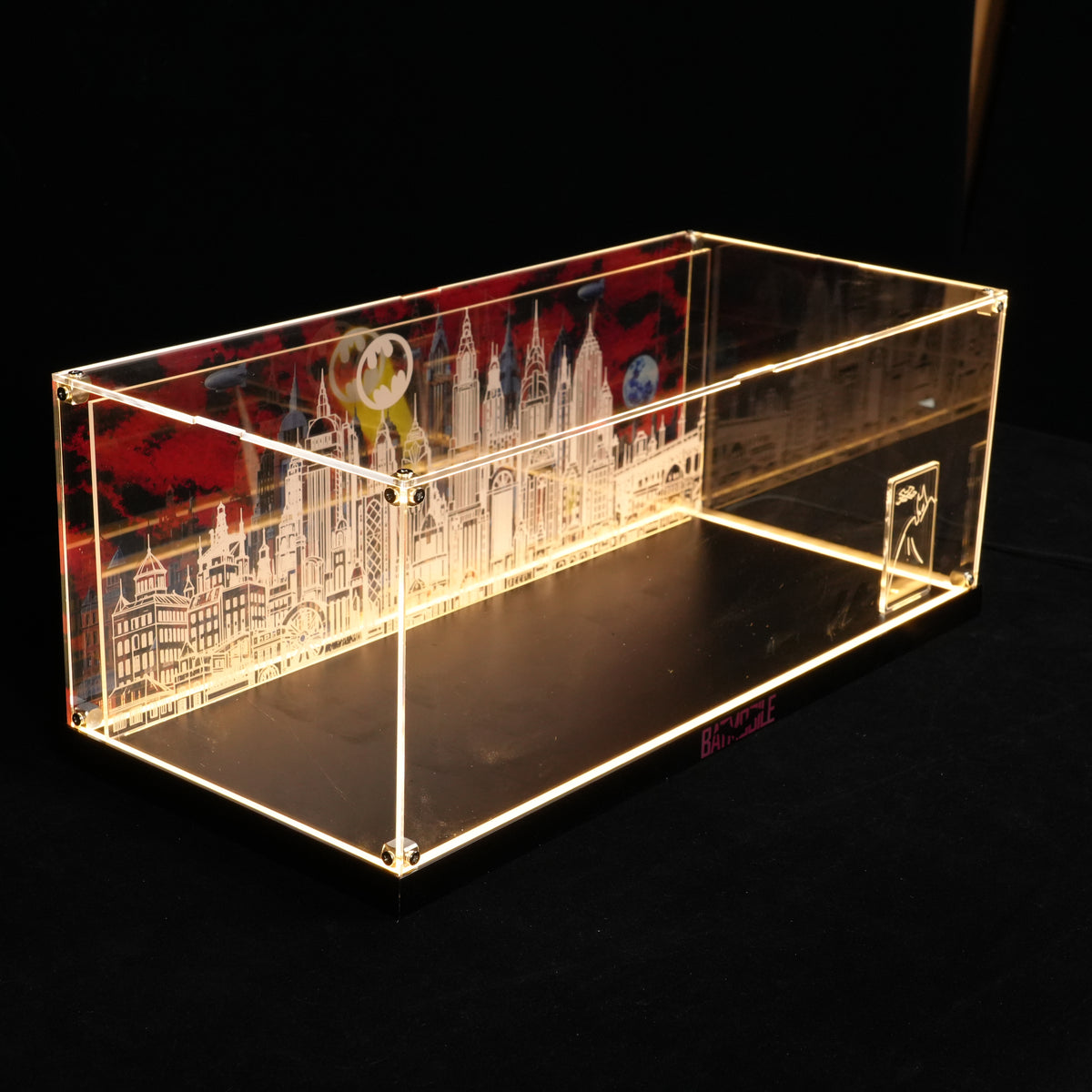 LED Light Acrylic Display Case for LEGO® Batman™ 76355 Batman Returns™ Batmobile™ (LEGO® Set NOT Include)