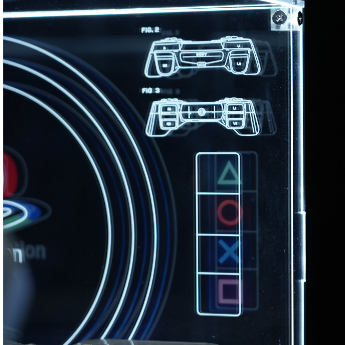 LED Light Acrylic Display Case for LEGO® 72306 PlayStation™ (LEGO® Set NOT Included)