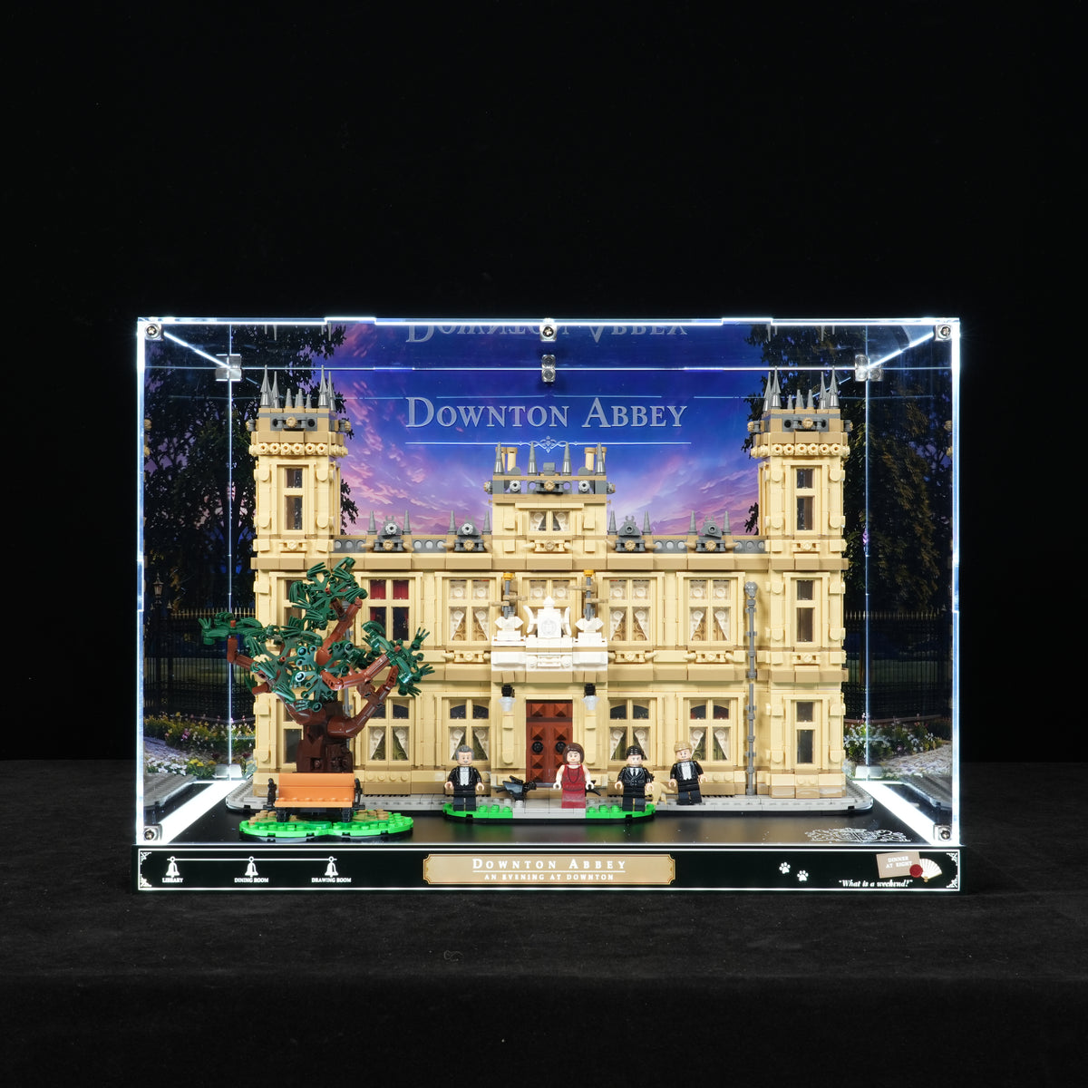 LED Light Acrylic Display Case for LEGO® Ideas 21373 Downton Abbey(LEGO® Set NOT Included)