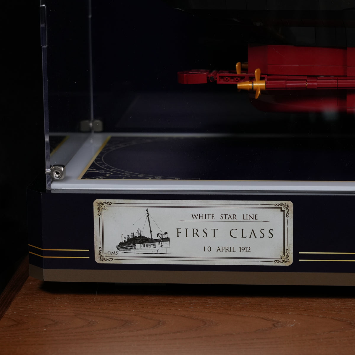 LED Light Acrylic Display Case for LEGO® Icons 10294 Titanic(LEGO® Set Not Included)