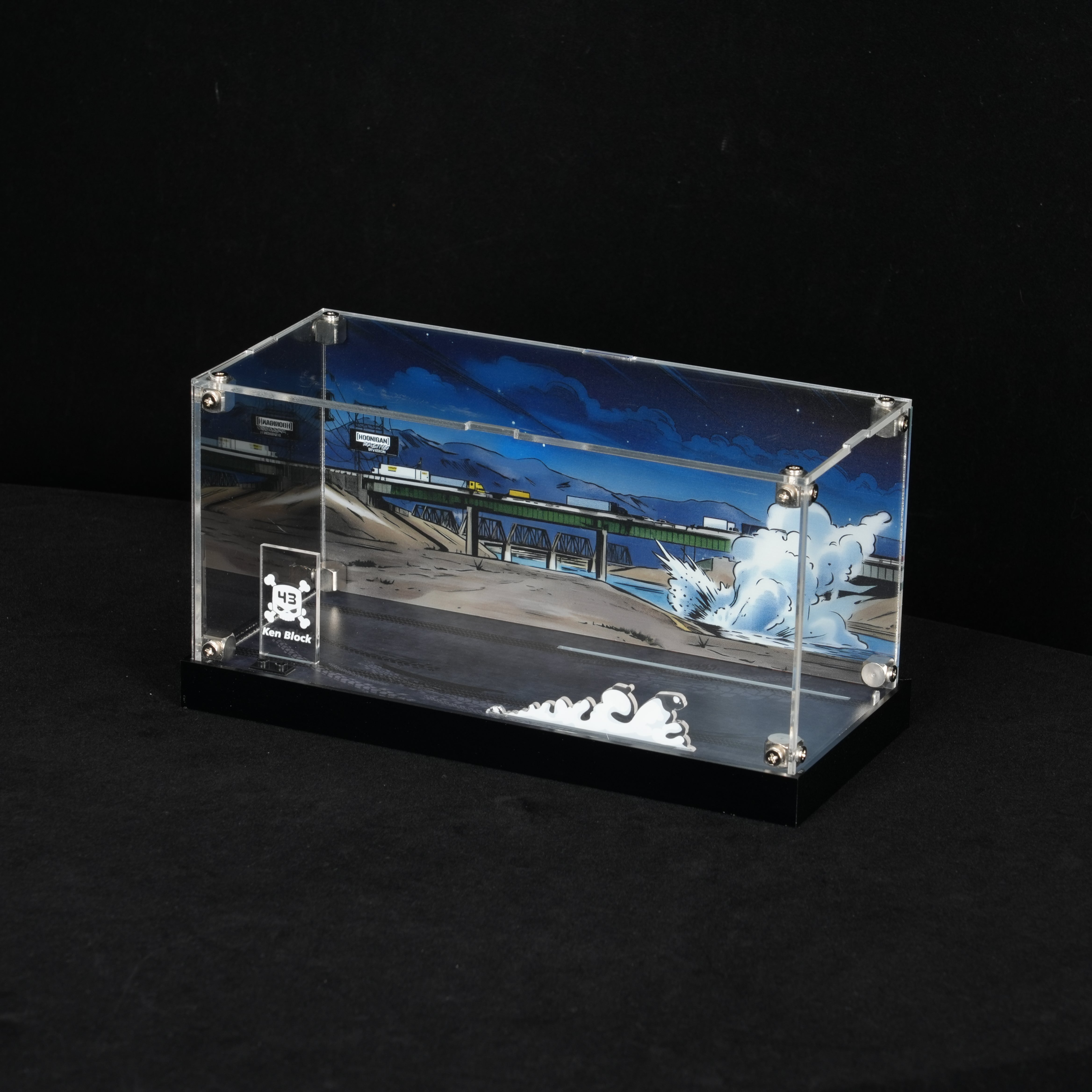 LED Light Acrylic Display Case for LEGO® Speed Champions 77262 Ken Block's '65 Ford Mustang Hoonicorn V1 (LEGO® Set NOT Include)