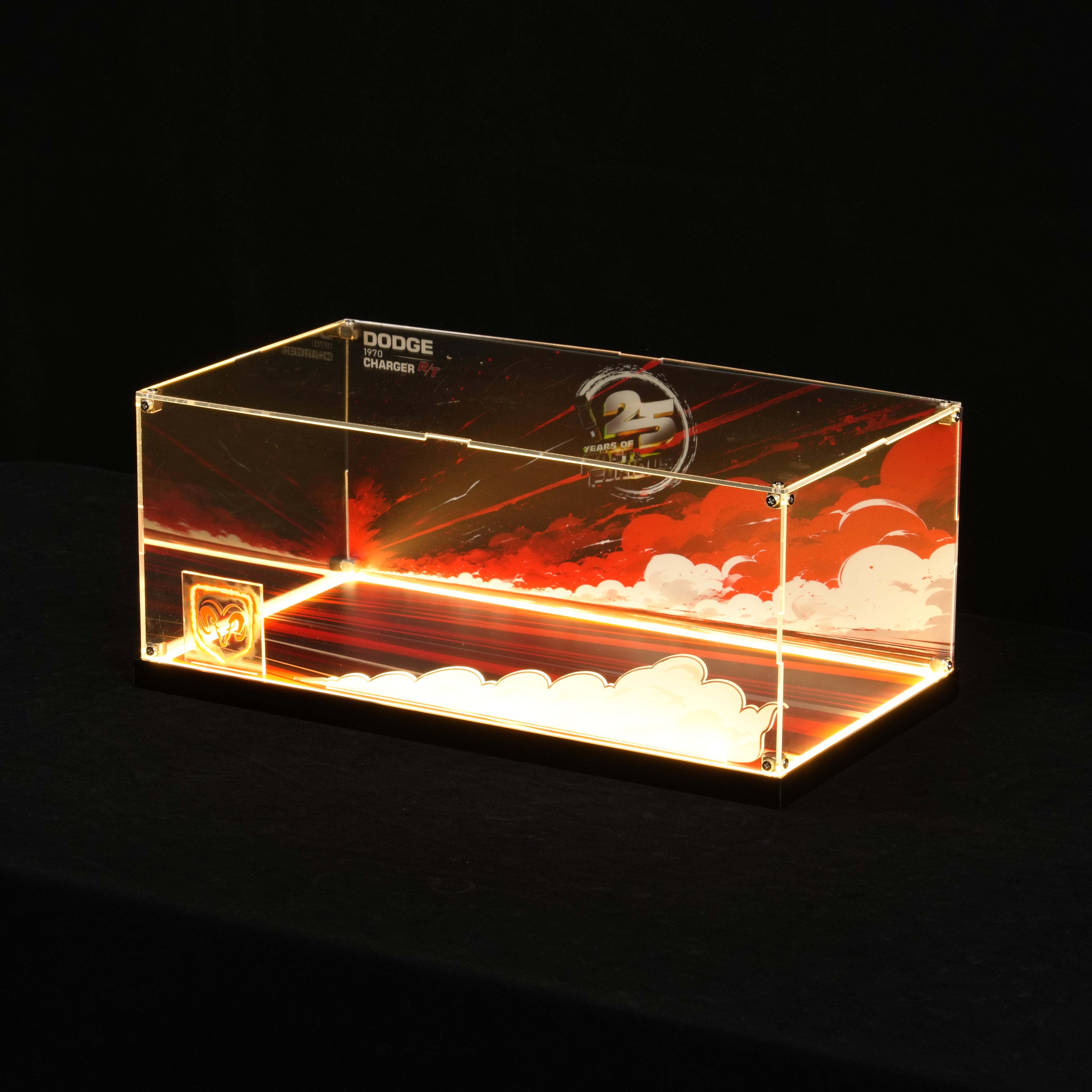 LED Light Acrylic Display Case for LEGO® Technic™ 42231 Fast and Furious Dodge Charger R/T Car (LEGO® Set NOT Include)