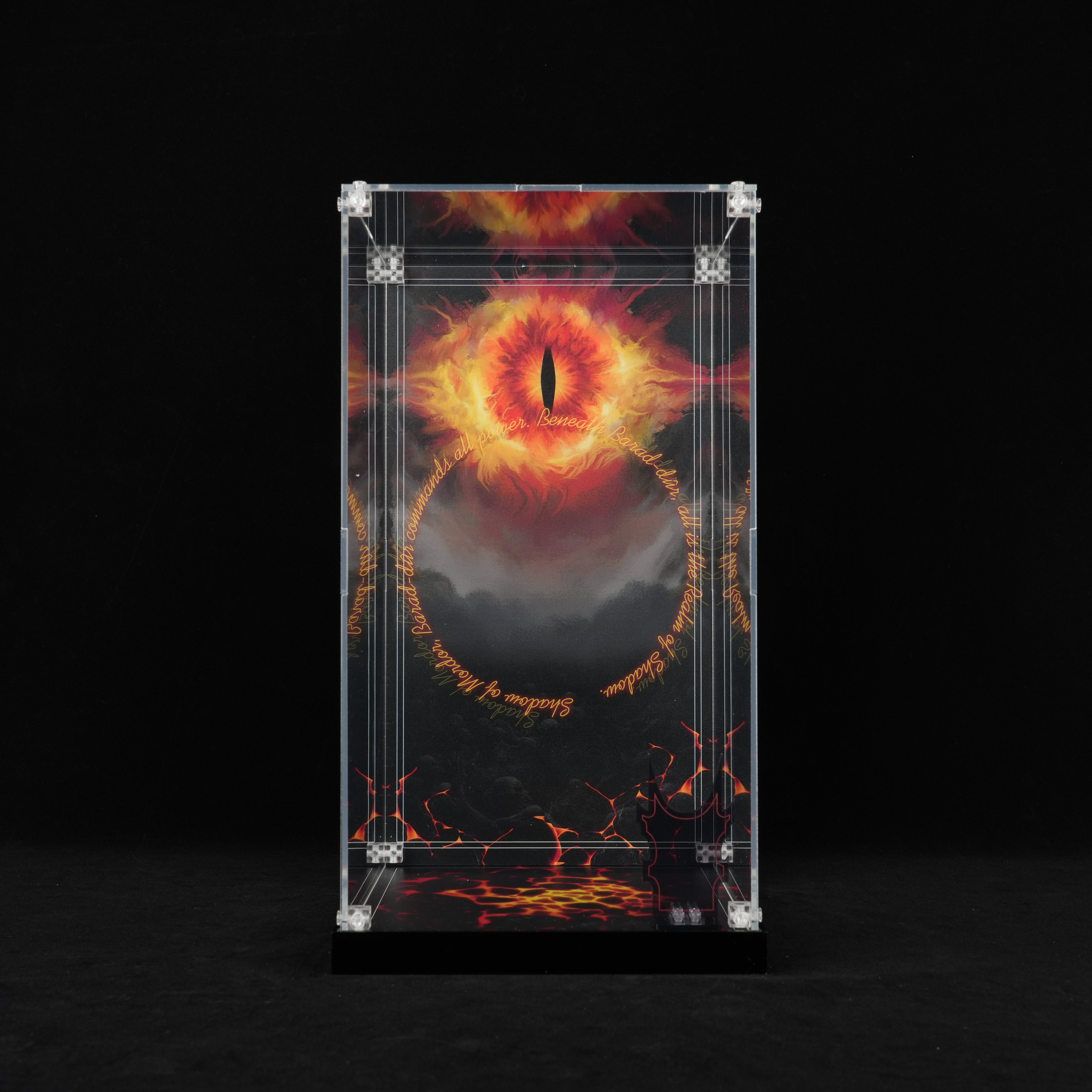 LED Light Acrylic Display Case for LEGO® Icons 11373 The Lord of the Rings: Sauron's Helmet (LEGO® Set NOT Include)