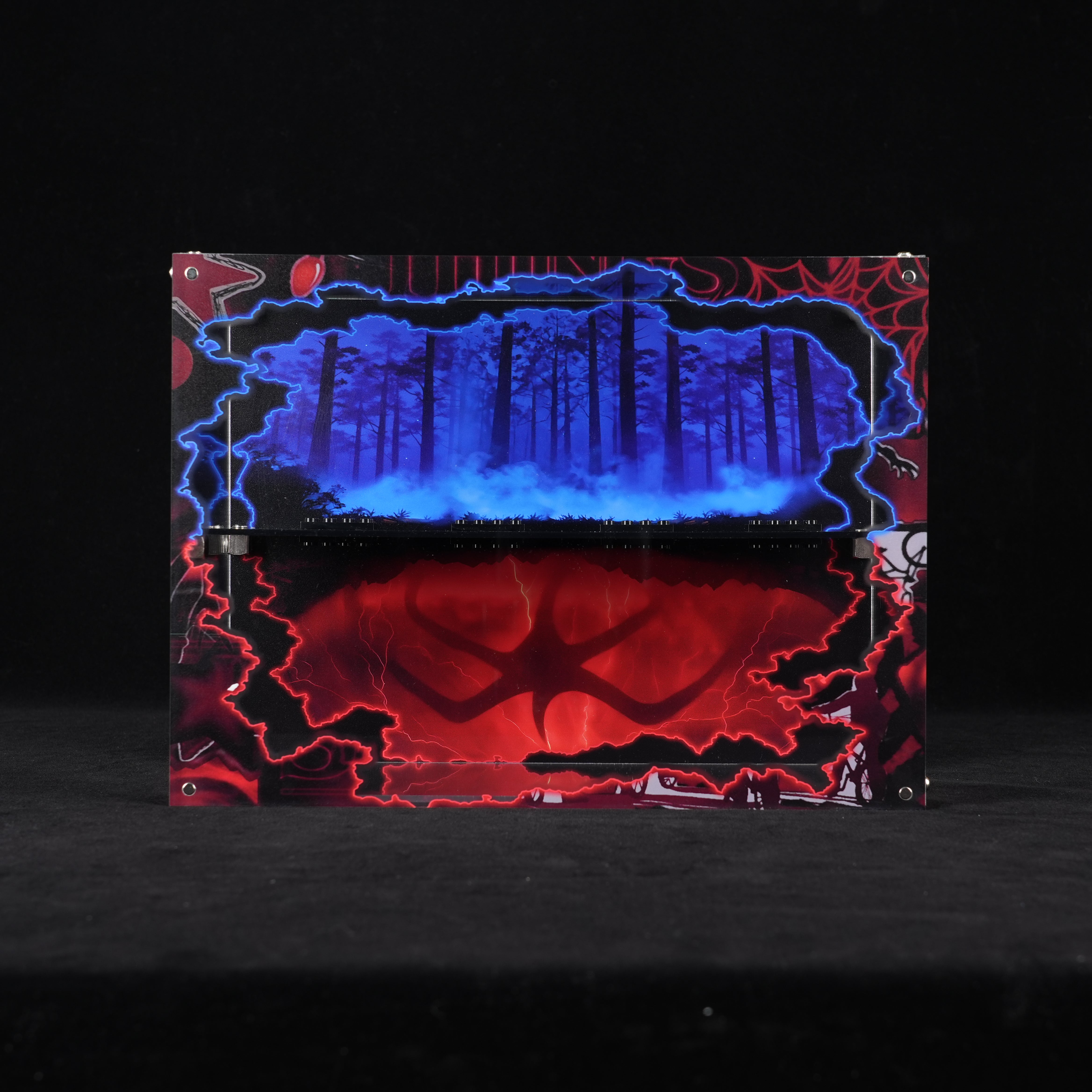 Acrylic Display Case for LEGO® BrickHeadz Stranger Things™ 40879 & 40801 Eleven, Max, Demogorgon and Holly Figure;Mike, Dustin, Lucas and Will Figures (LEGO® Set NOT Include)