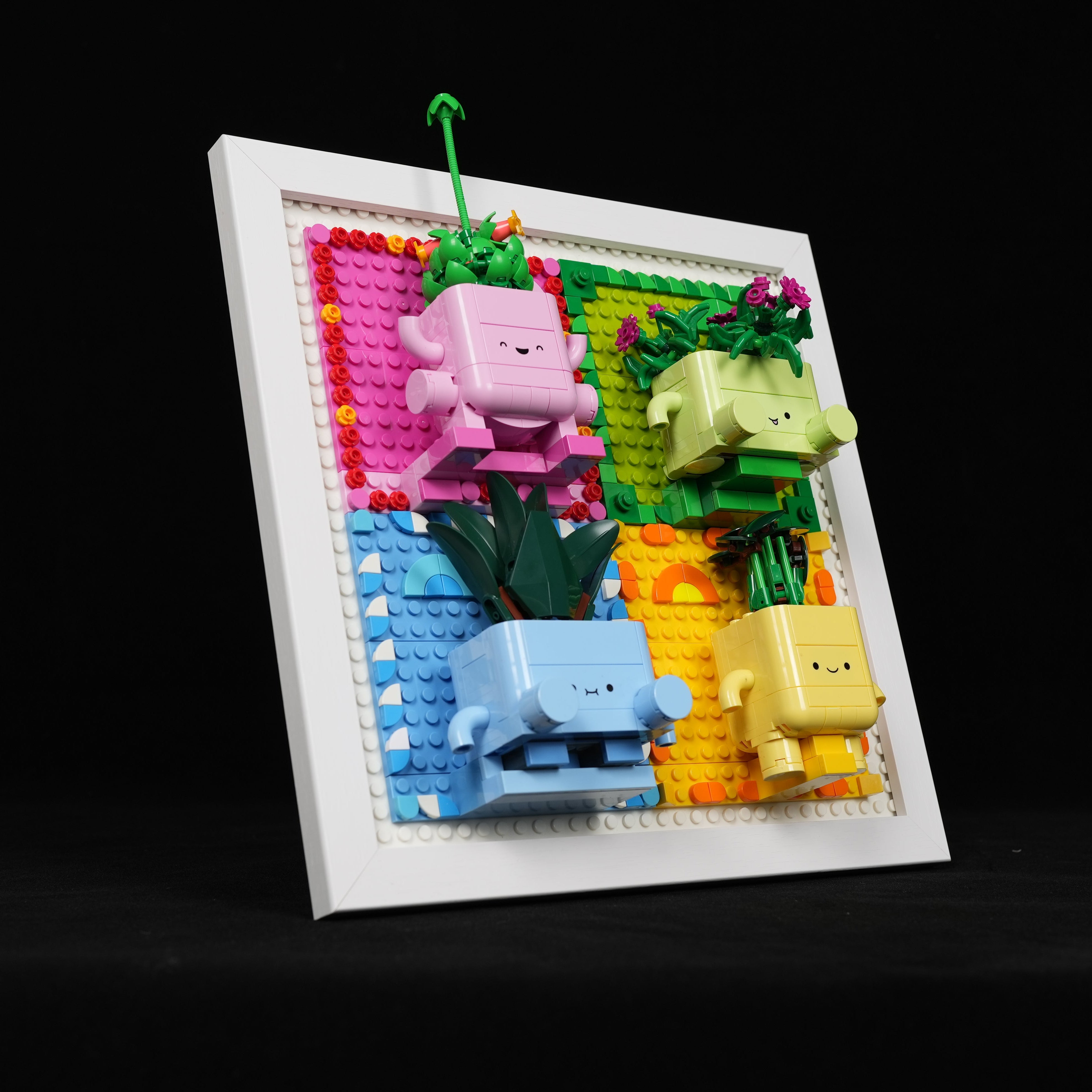 Display Wall Mount for LEGO® Botanicals 10349 & 11506 Happy Plants & Rocking Plants (LEGO® Set NOT Include)