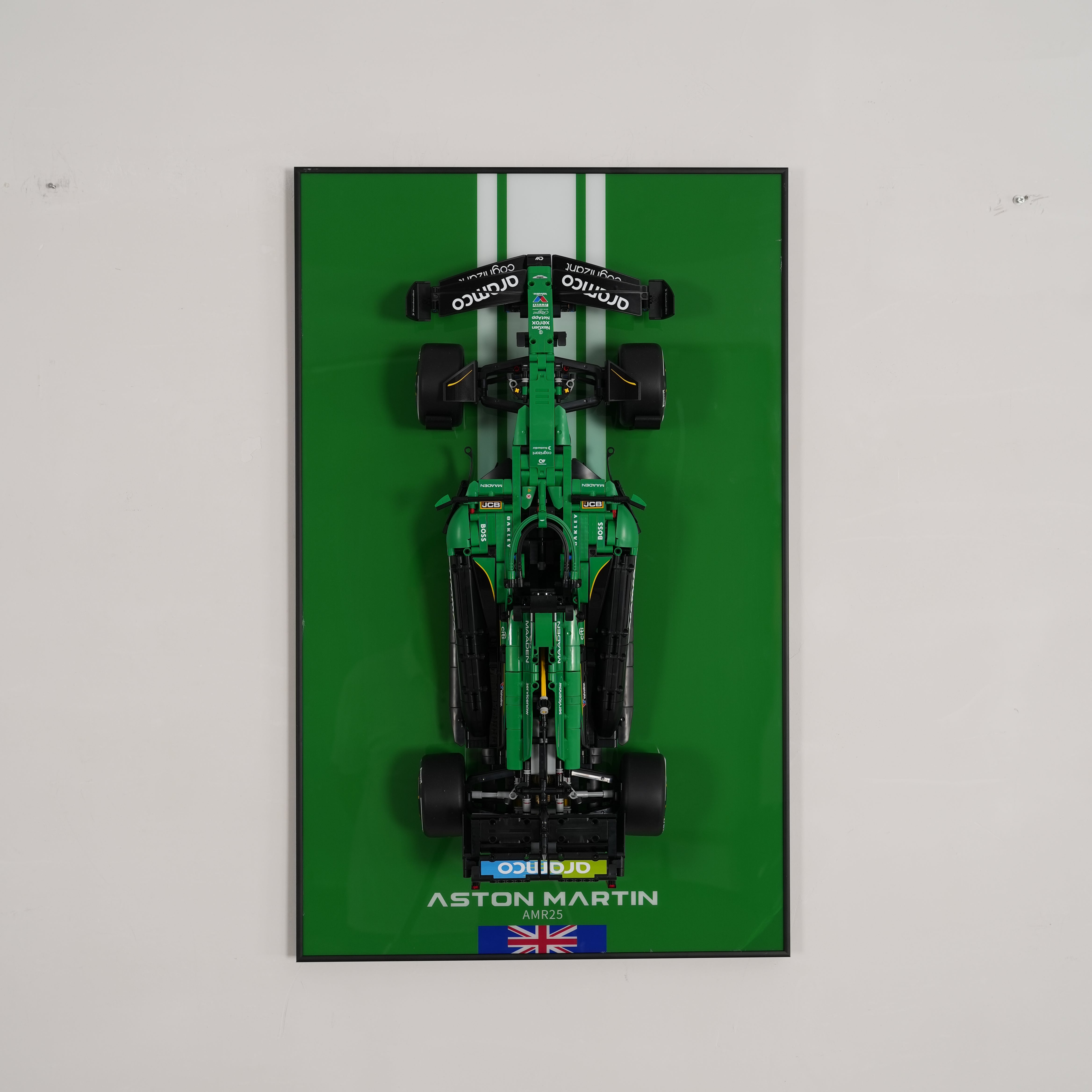 Acrylic Display Wall Mount for LEGO® Technic 42240 Aston Martin Aramco AMR25 F1® Car (LEGO® Set NOT Include)