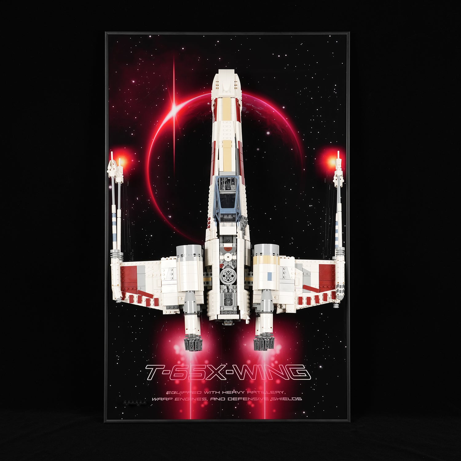 Acrylic Display Wall Mount For LEGO® Star Wars 75355 X-Wing Starfighter™ (LEGO® Set Not Included)