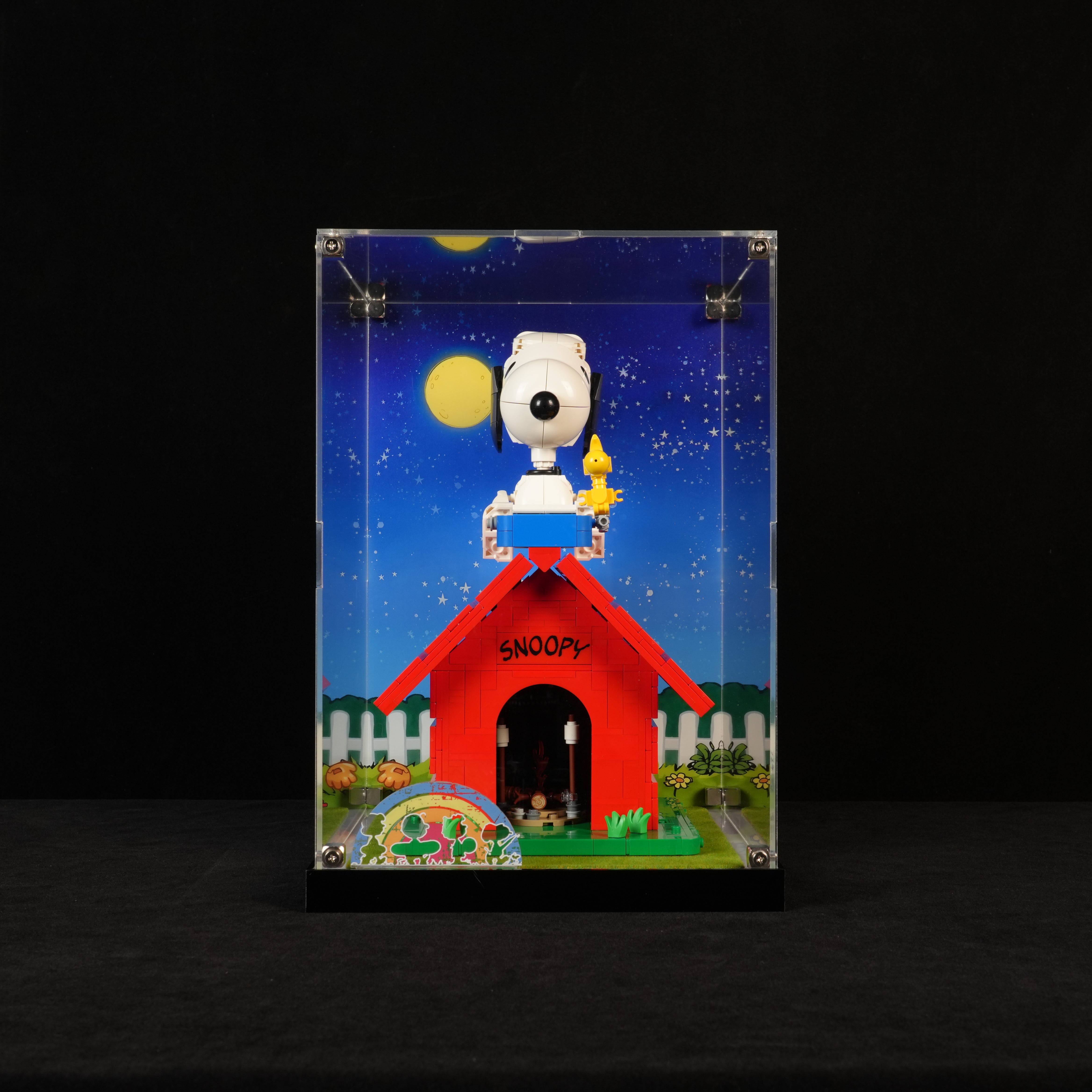 LED Light Acrylic Display Case for LEGO® Ideas 21368 Peanuts: Snoopy's Doghouse (LEGO® Set NOT Include)