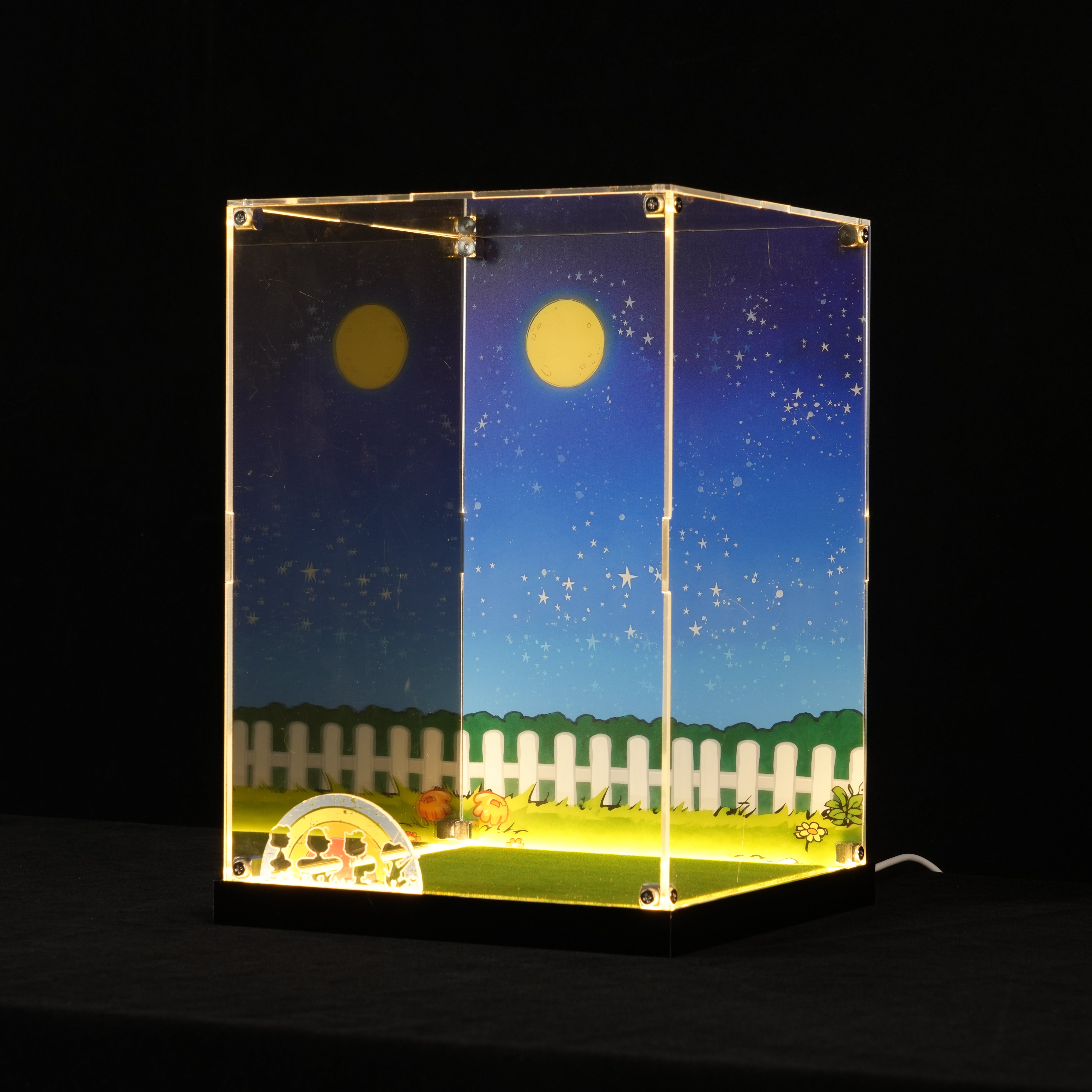 LED Light Acrylic Display Case for LEGO® Ideas 21368 Peanuts: Snoopy's Doghouse (LEGO® Set NOT Include)