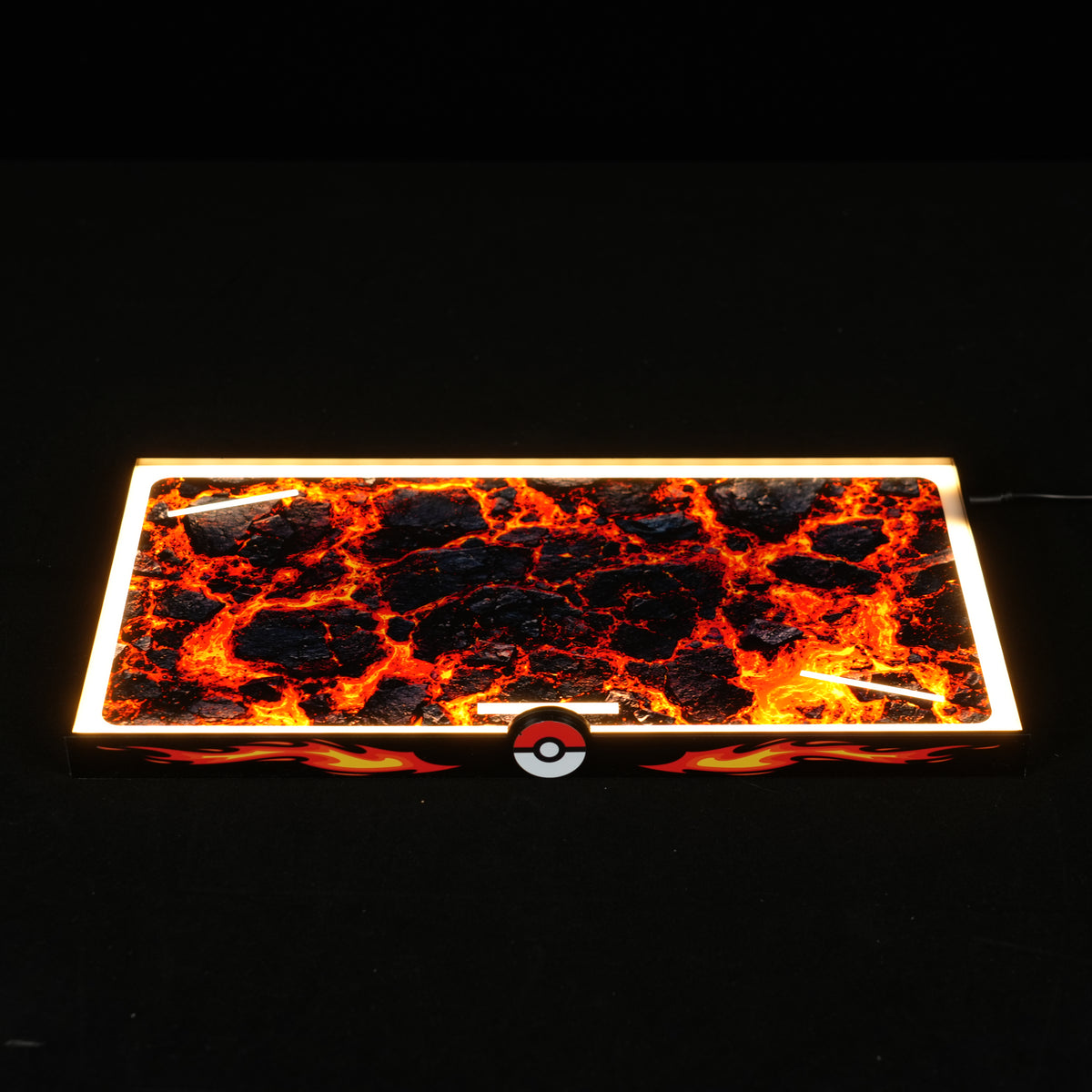 LED Light Acrylic Display Case for LEGO® Pokémon 72160 Arcanine (LEGO® Set NOT Include)