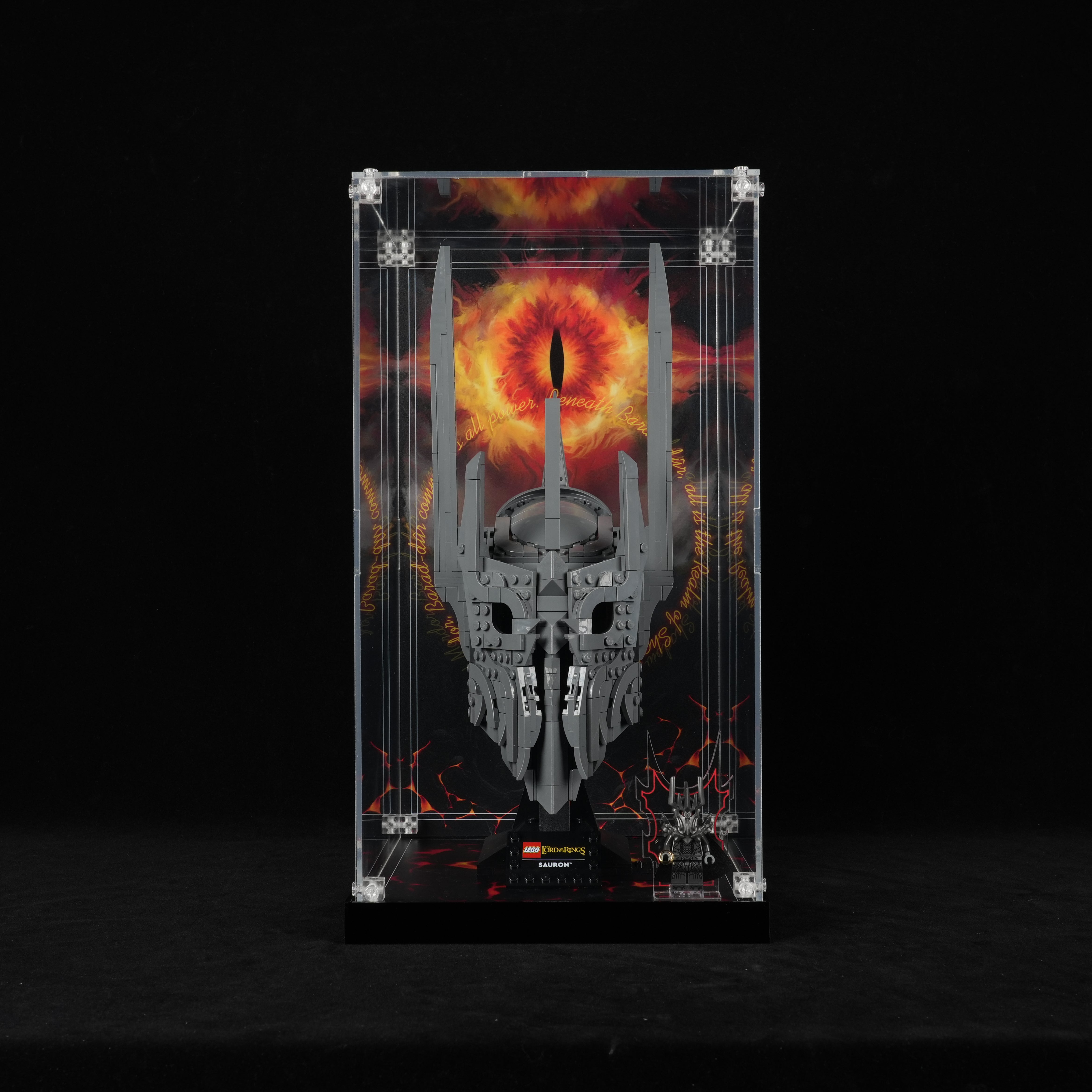 LED Light Acrylic Display Case for LEGO® Icons 11373 The Lord of the Rings: Sauron's Helmet (LEGO® Set NOT Include)