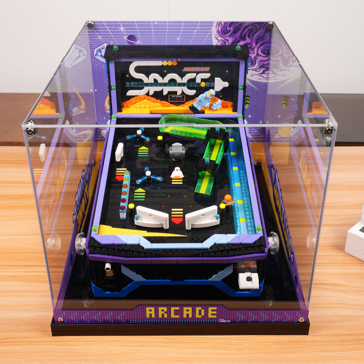 Acrylic Display Case for LEGO® Icons 11374 Arcade Pinball Machine (LEGO® Set Not Included)