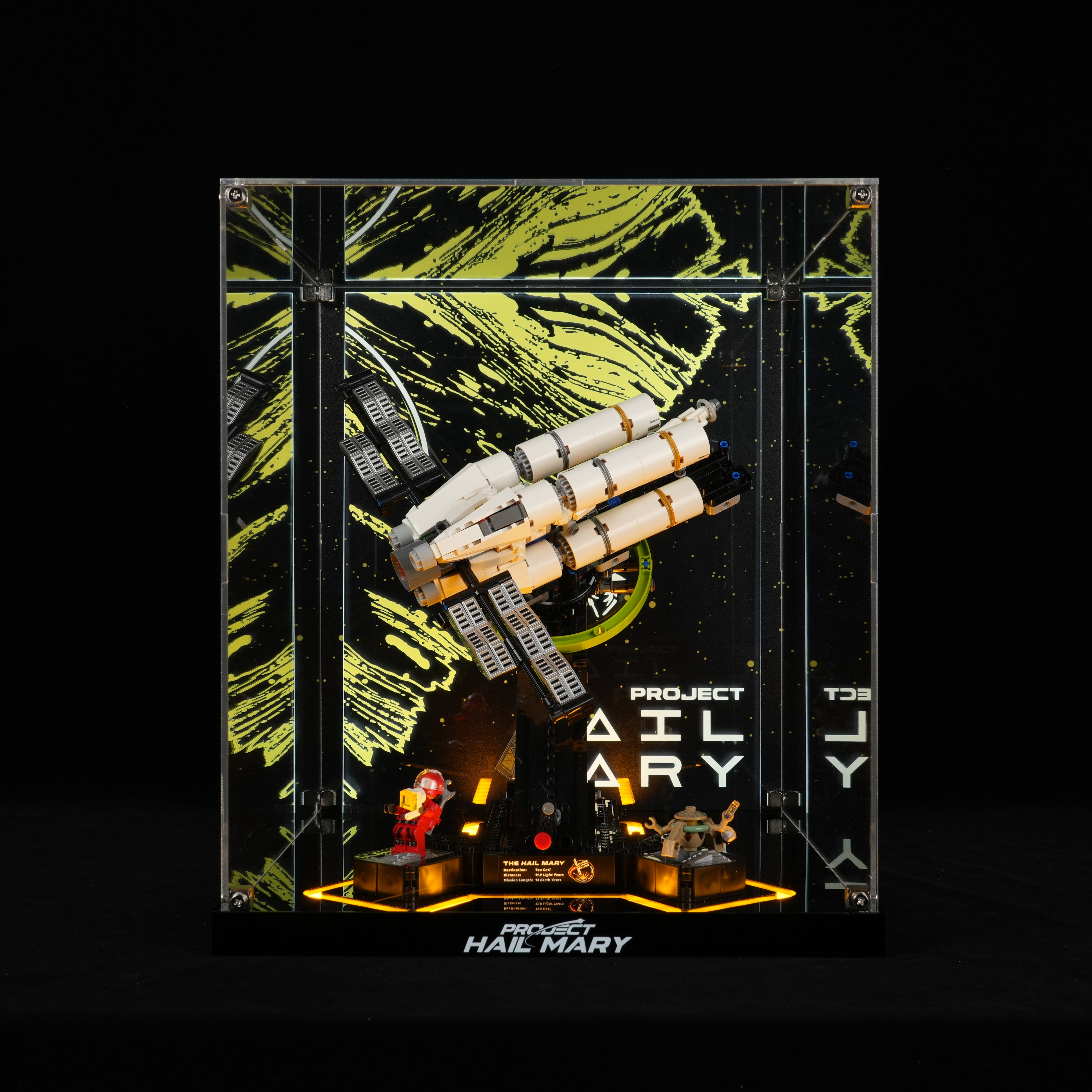 LED Light Acrylic Display Case for LEGO® Icons 11389 Project Hail Mary (LEGO® Set NOT Include)