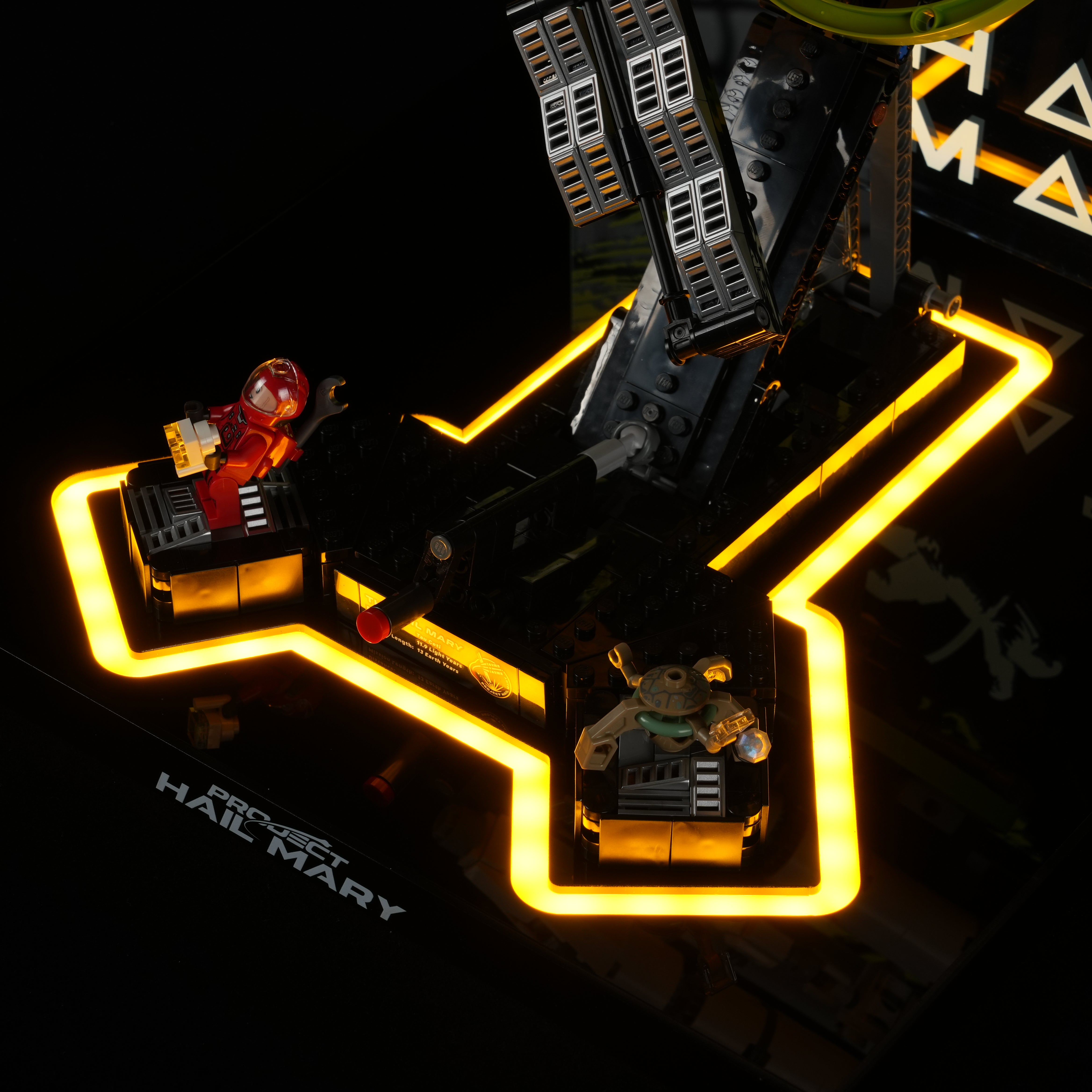 LED Light Acrylic Display Case for LEGO® Icons 11389 Project Hail Mary (LEGO® Set NOT Include)