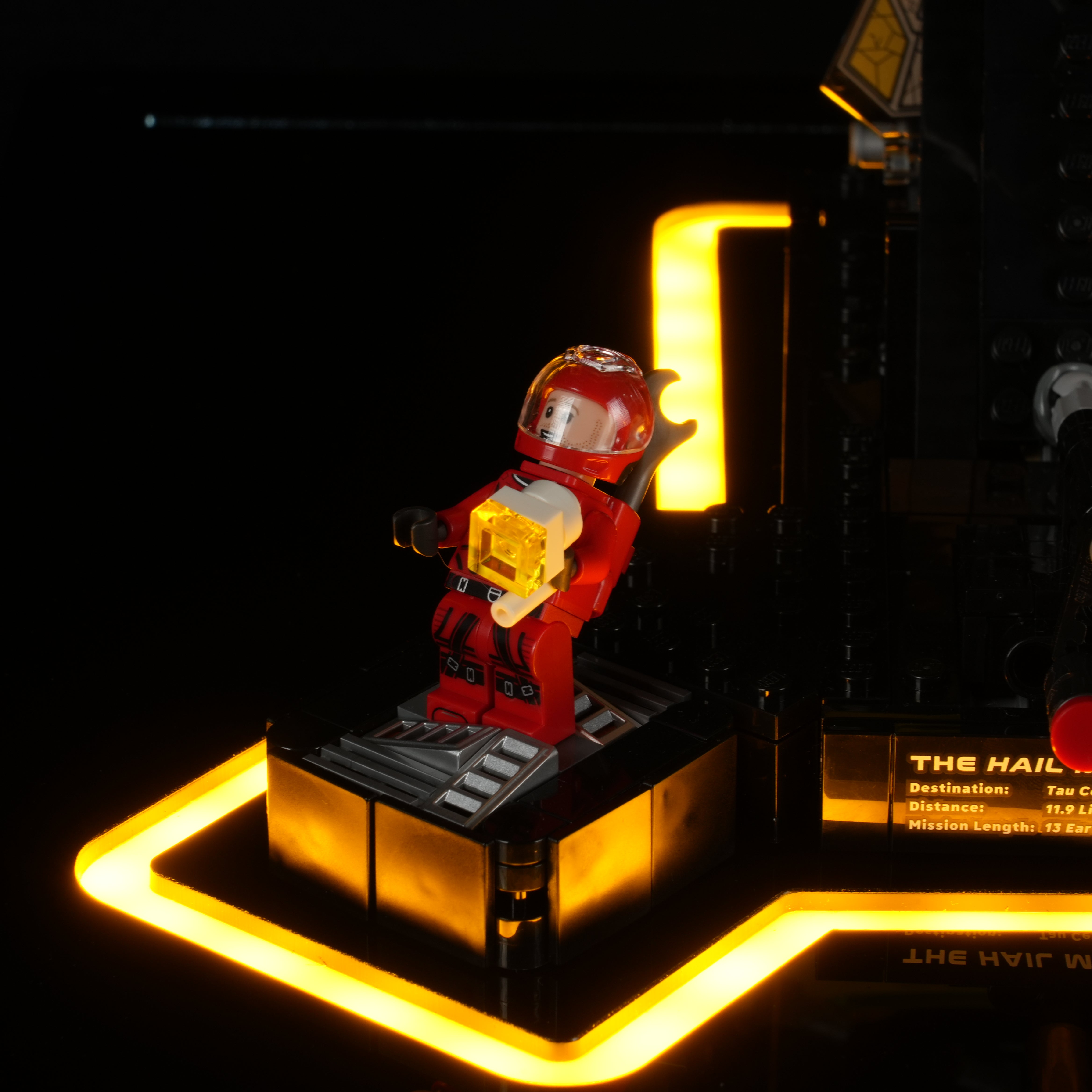 LED Light Acrylic Display Case for LEGO® Icons 11389 Project Hail Mary (LEGO® Set NOT Include)