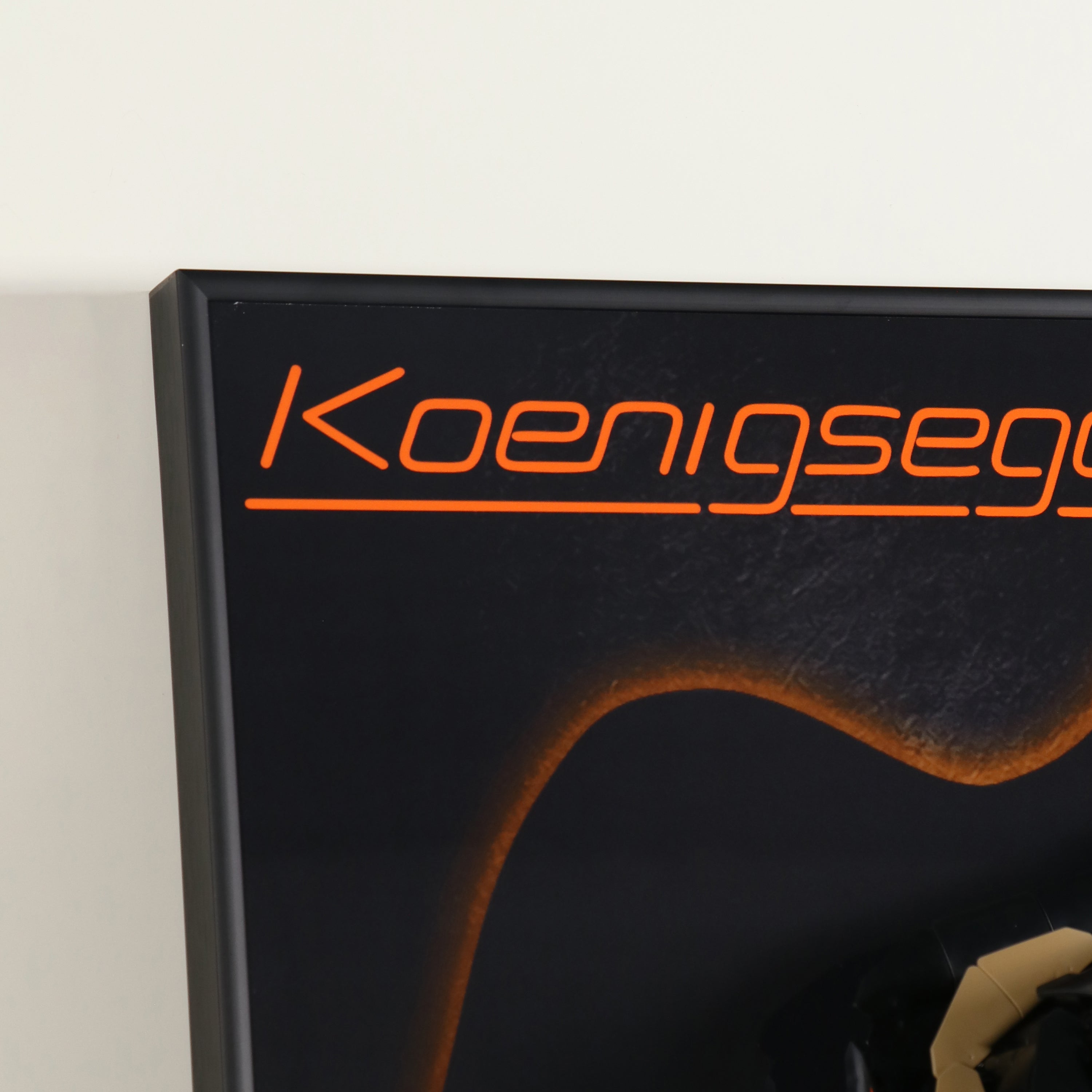 Acrylic Display Wall Mount for Technic 42232 Koenigsegg Sadair's Spear Megacar (LEGO® Set Not Included).